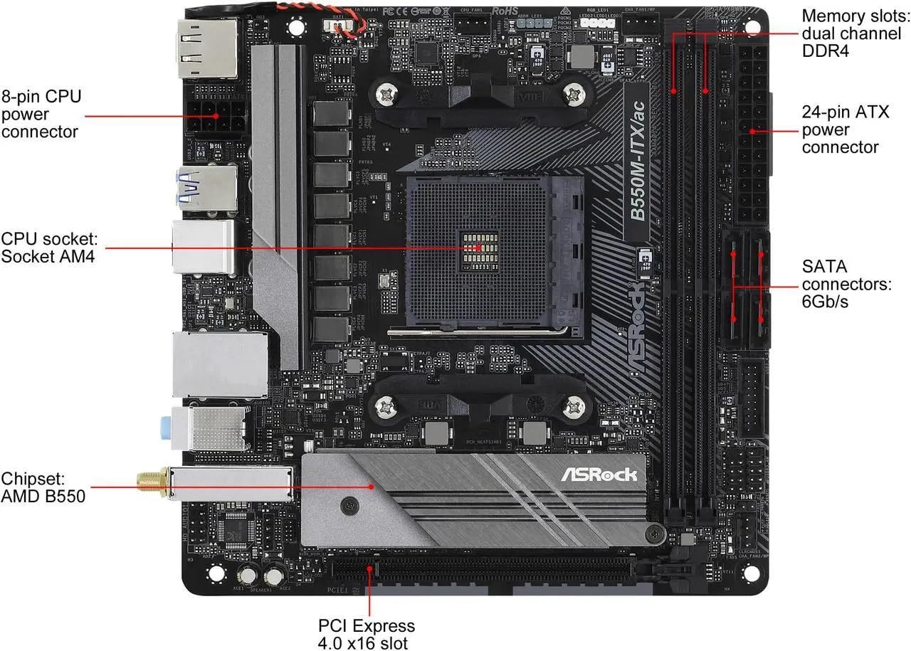 Amazon | ASRock AMD Ryzen 5000シリーズ(Soket AM4)対応 B550チップ
