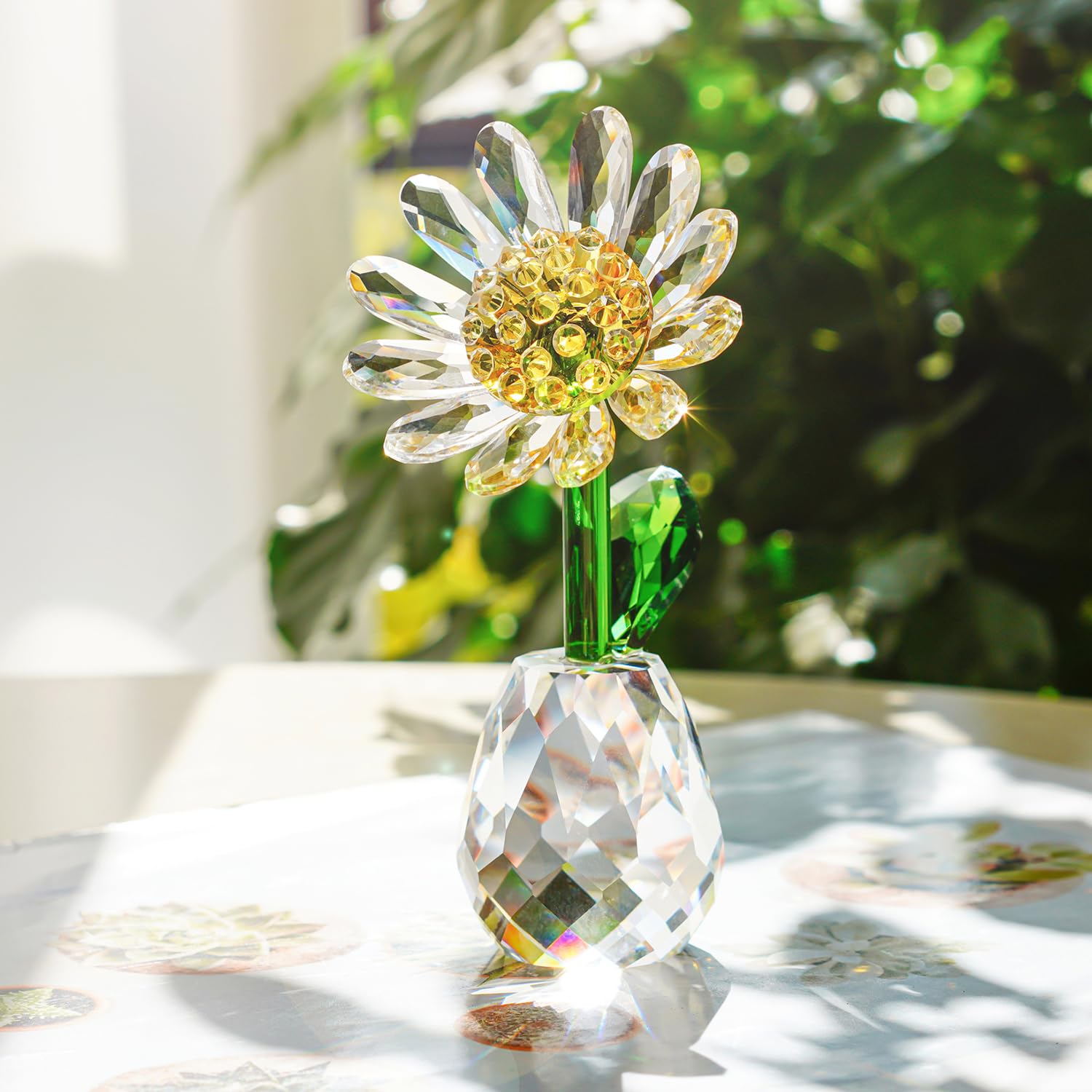 Amazon.com: H&D HYALINE & DORA Crystal Daisy Flower Figurine