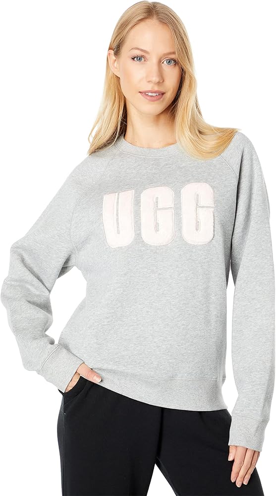 Amazon.co.jp: UGG レディース クルーネック スウェットシャツ, グレー