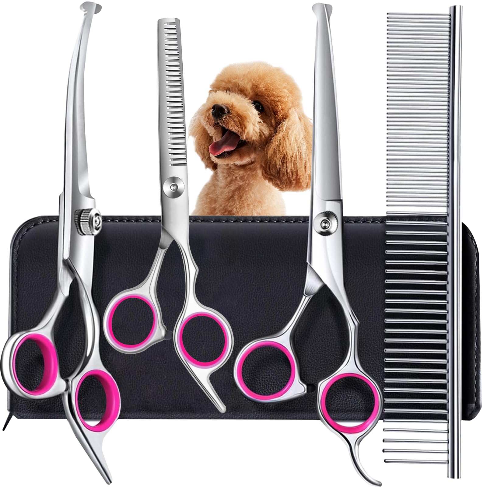スパッと爽快に切れる理美容師サロン用カットシザーハサミ✂犬