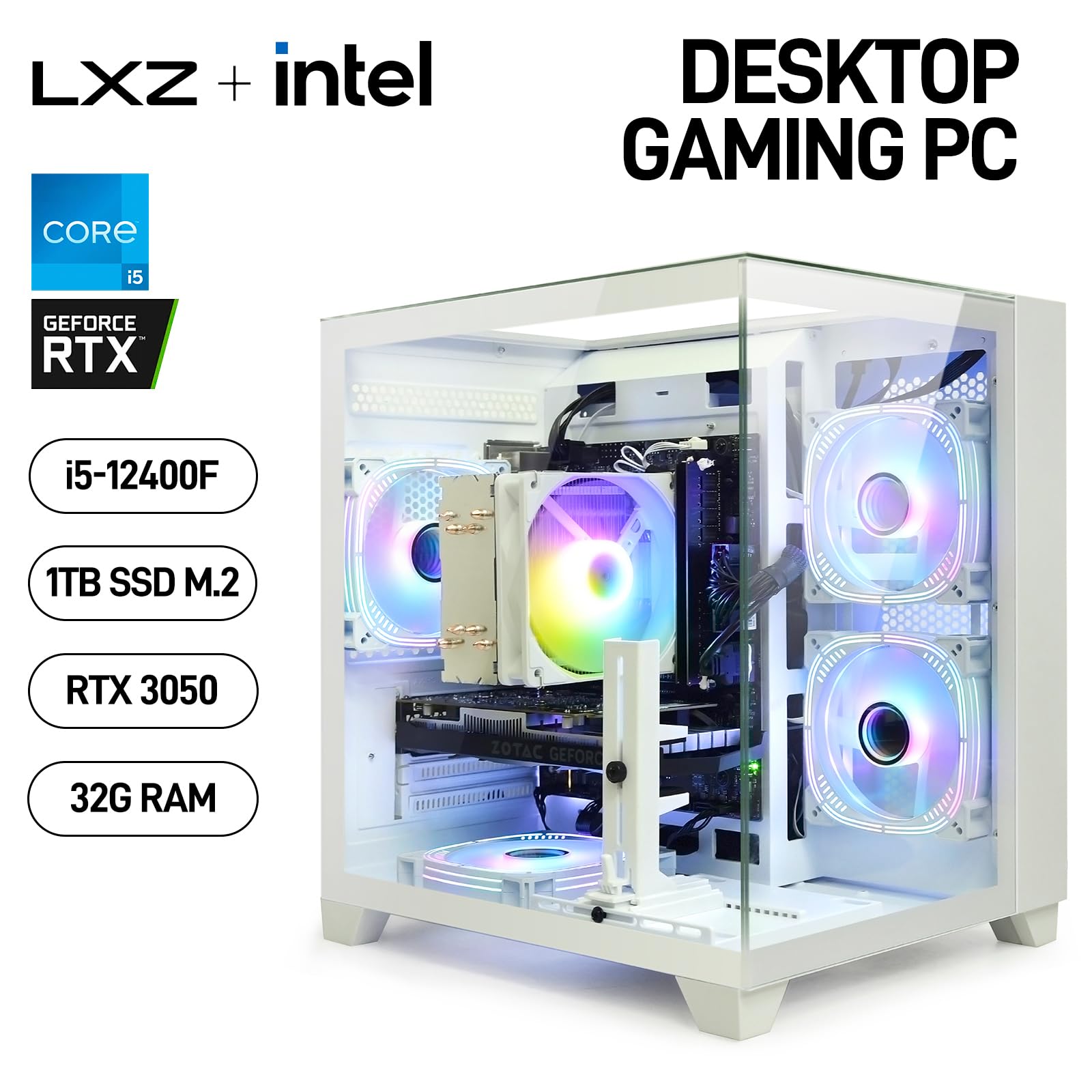 Amazon.co.jp: Gaming PC Desktop Intel 12th I5-12400F, 6 Core 2.5