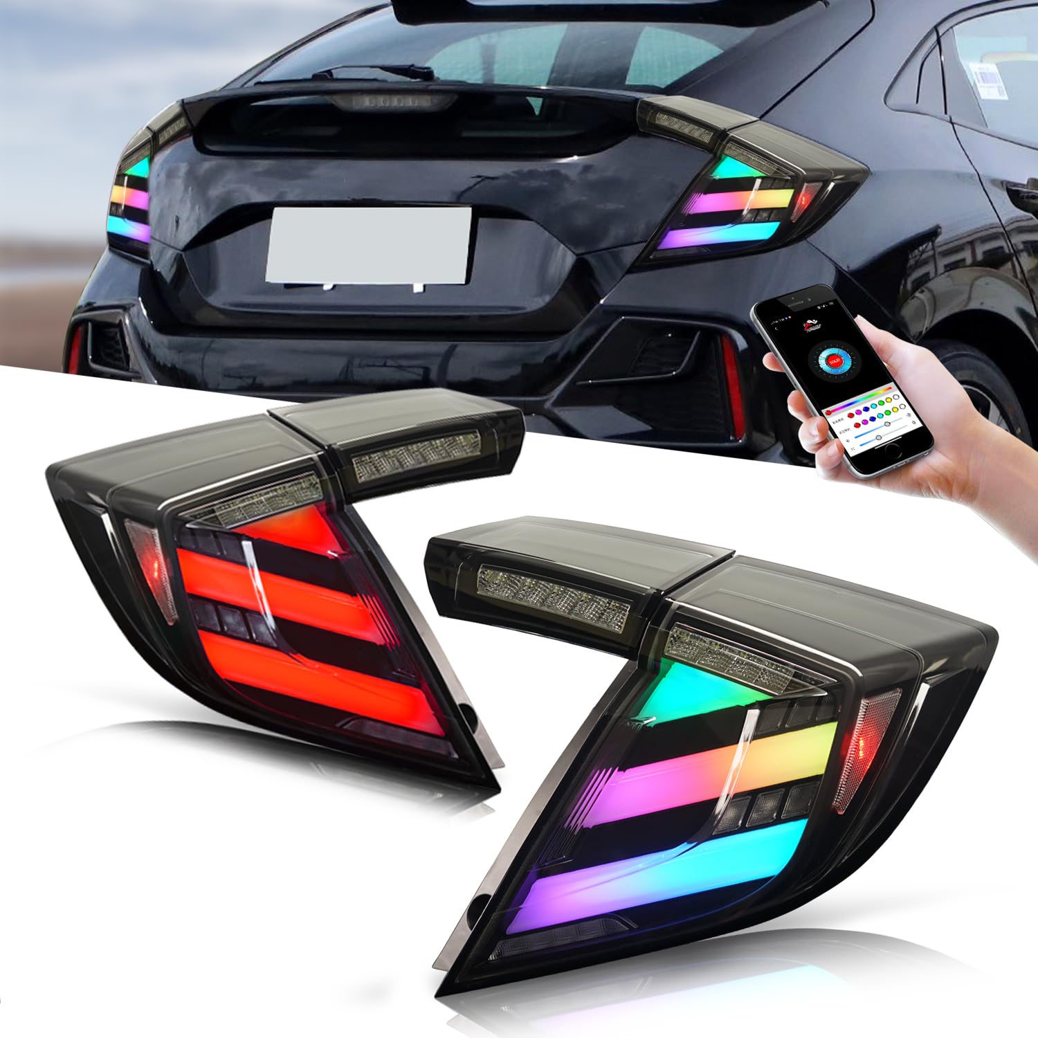 Amazon | シビック ハッチバック テールランプ RGB機能 FK7 FK8 TYPE-R