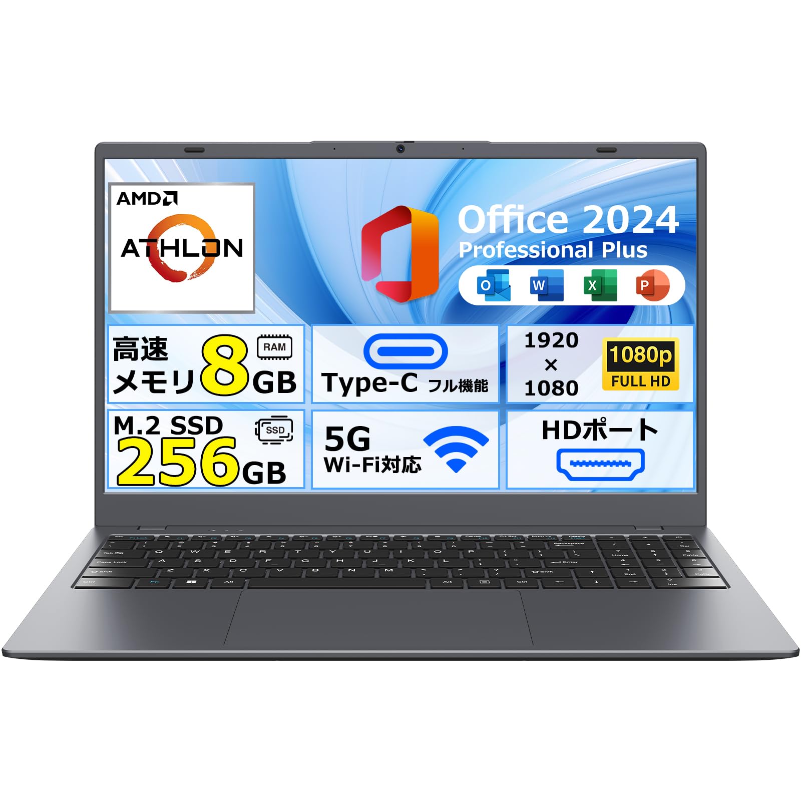 Amazon.co.jp: ZENAERO ノートパソコン office 2024搭載 15.6型 3020e