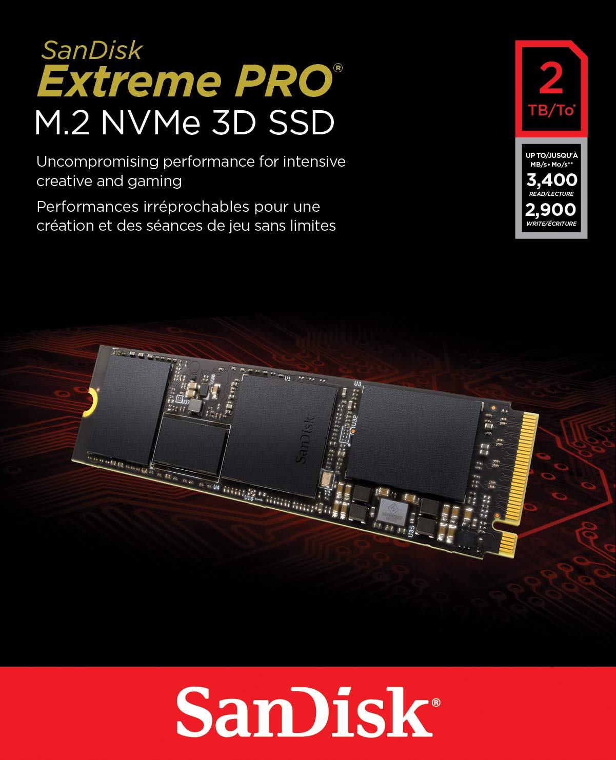 Amazon.com: SanDisk SSD HDD Extreme Pro M.2, 2 TB : Electronics