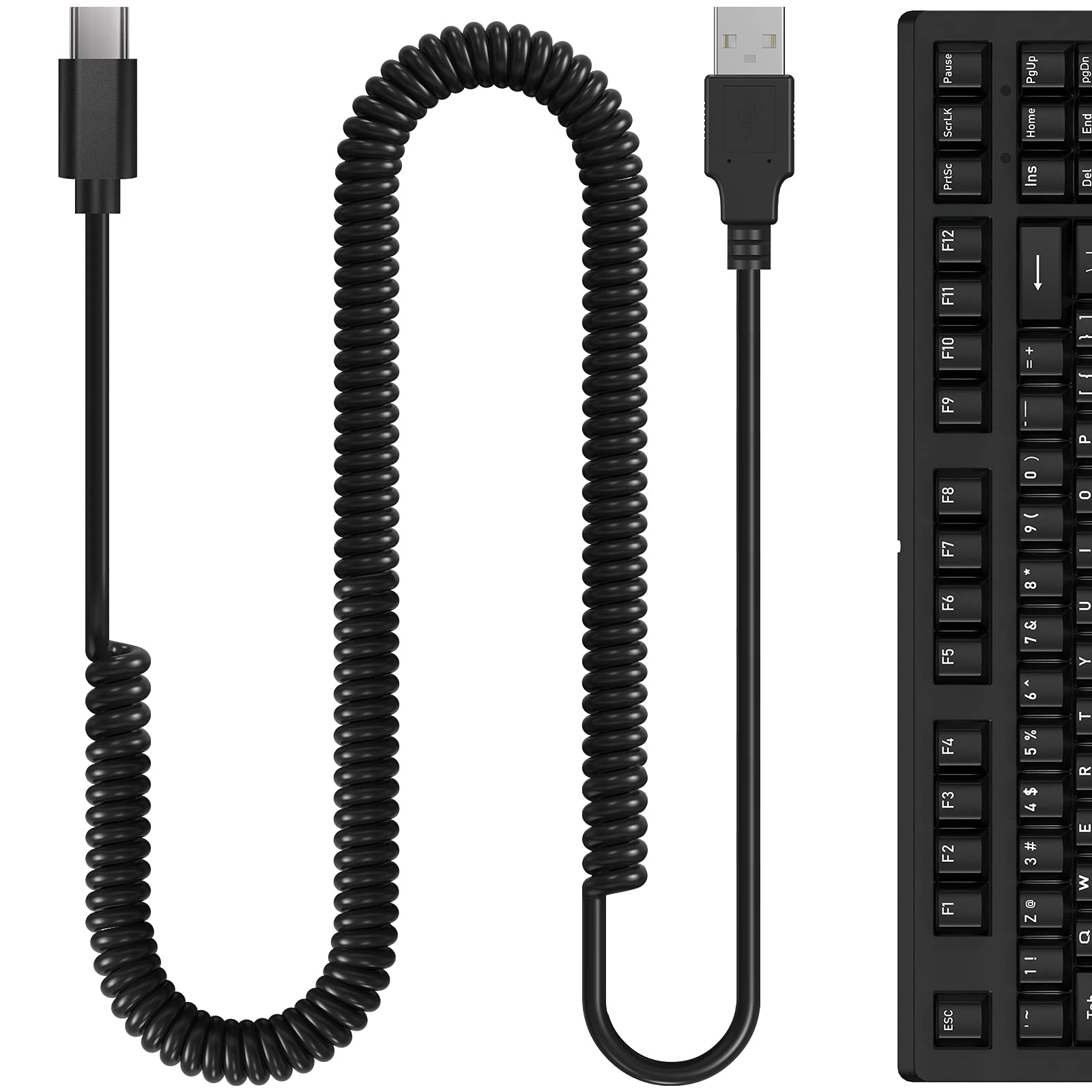 Amazon.com: Linkidea Custom Coiled USB-C Replacement Cable