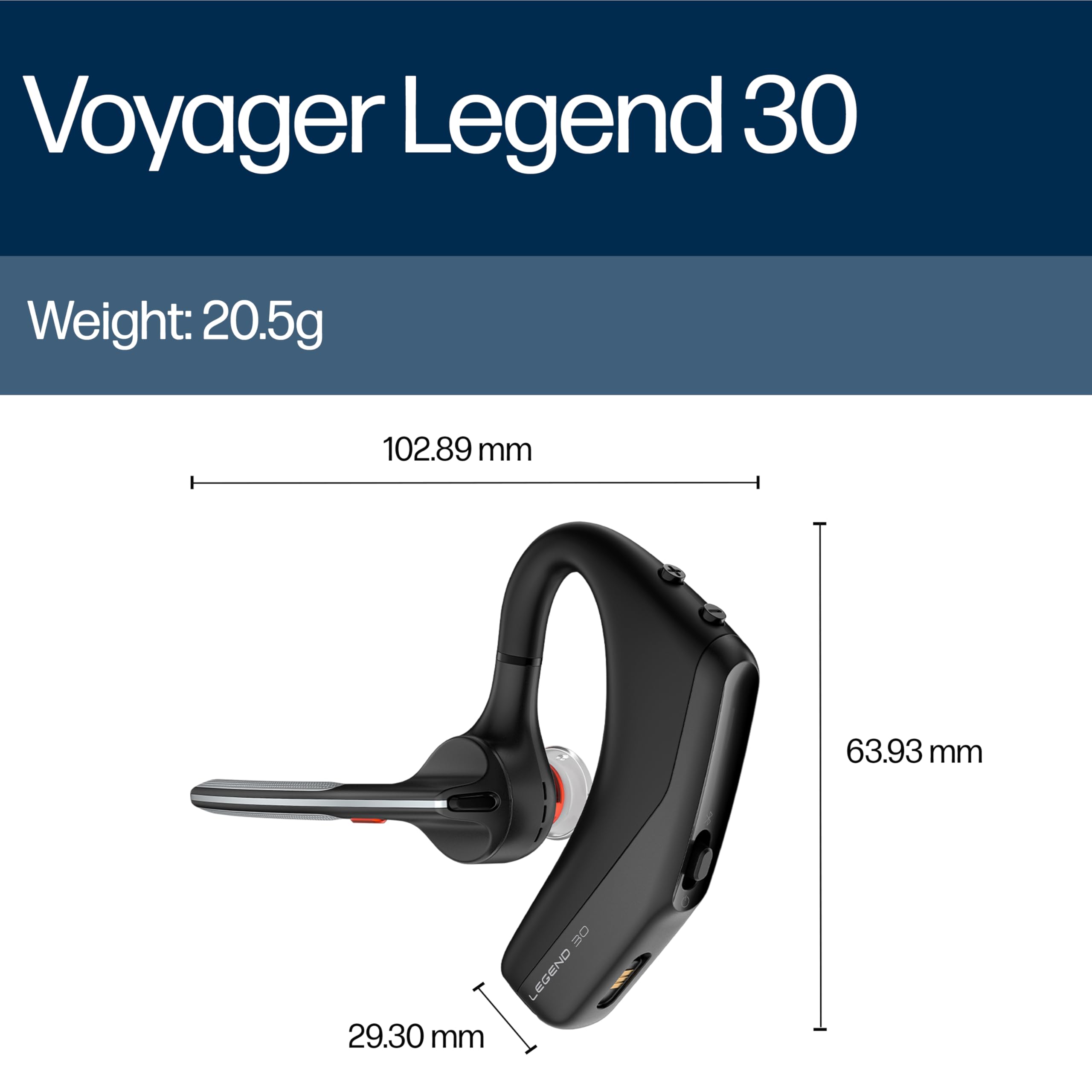 Amazon.com: Poly Voyager Legend 30 - Bluetooth Headphones with Mic
