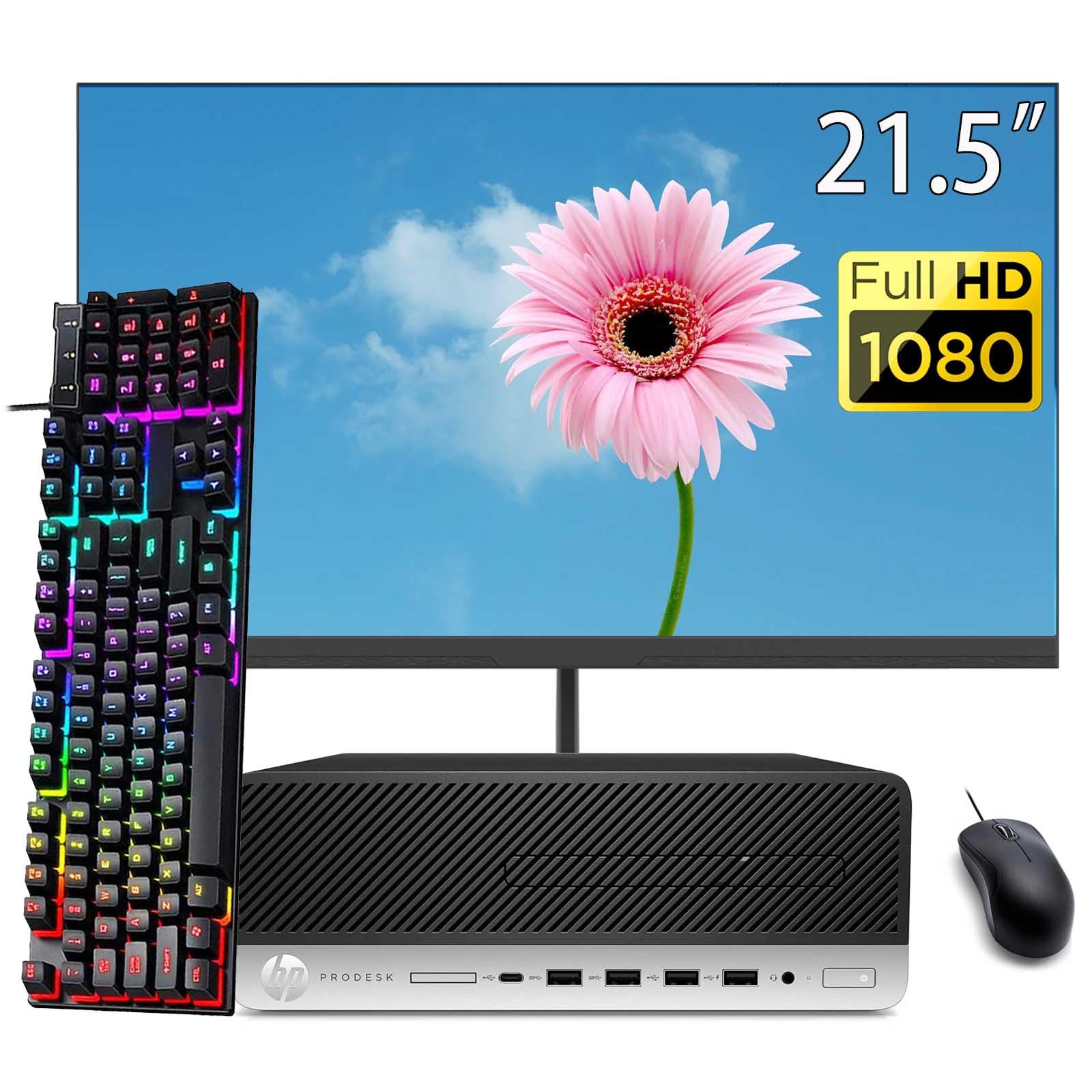 HP ProDesk 600 G3 Small Form Factor PC Desktop with 21.5