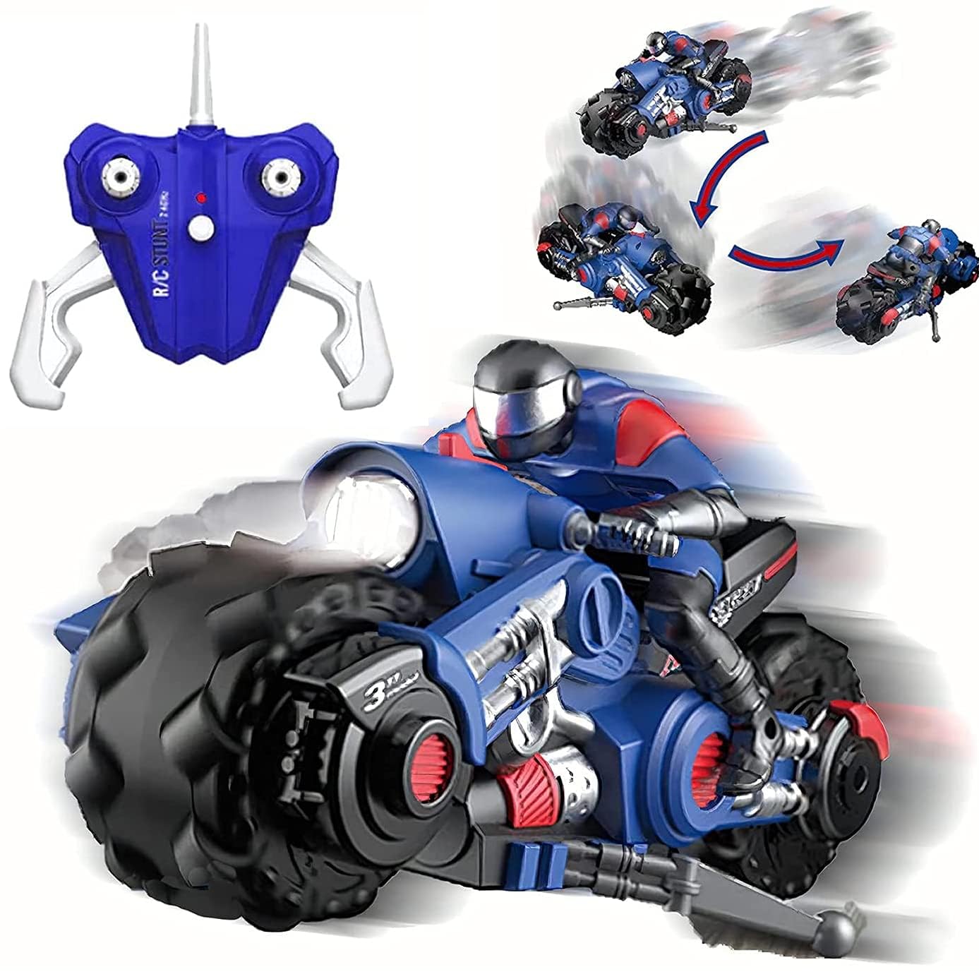 Amazon.co.jp: ラジコン バイク RC 2.4GHz無線 スタントバイク 簡単