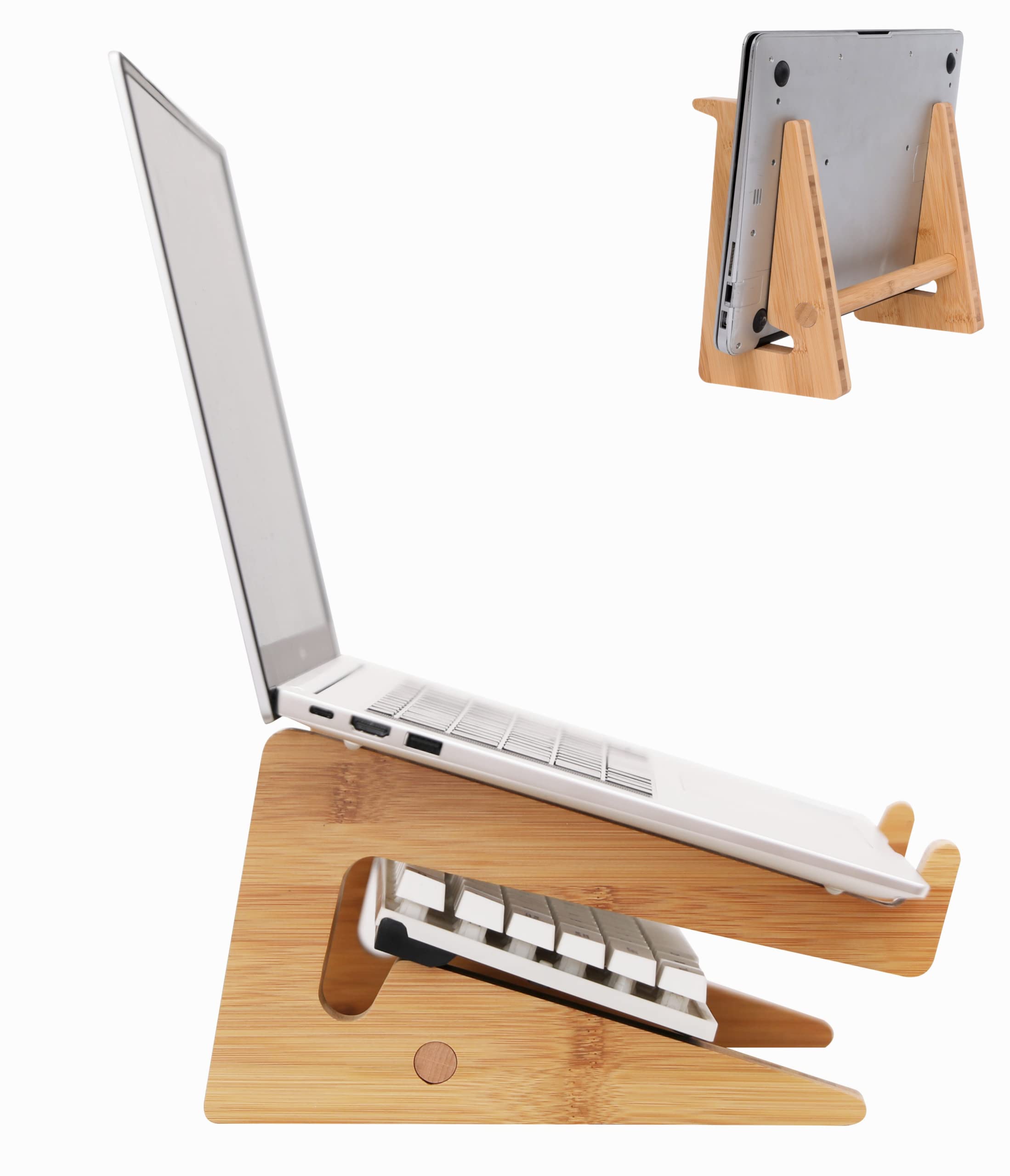 Amazon.co.jp: Nuvograin ノートパソコンスタンド 木製縦型ノート