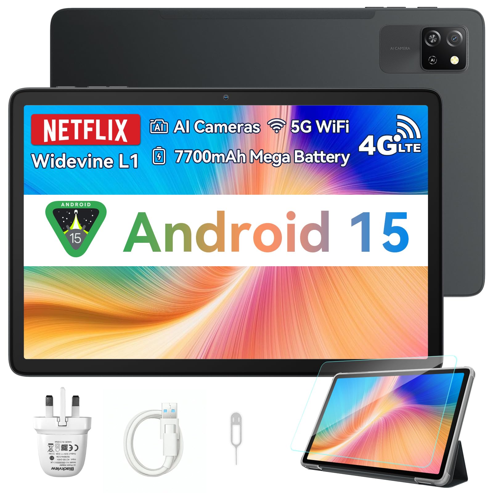 Blackview Tab60 Tablet 8.68 Inch,Android 13 Tablets 12GB+128GB/TF