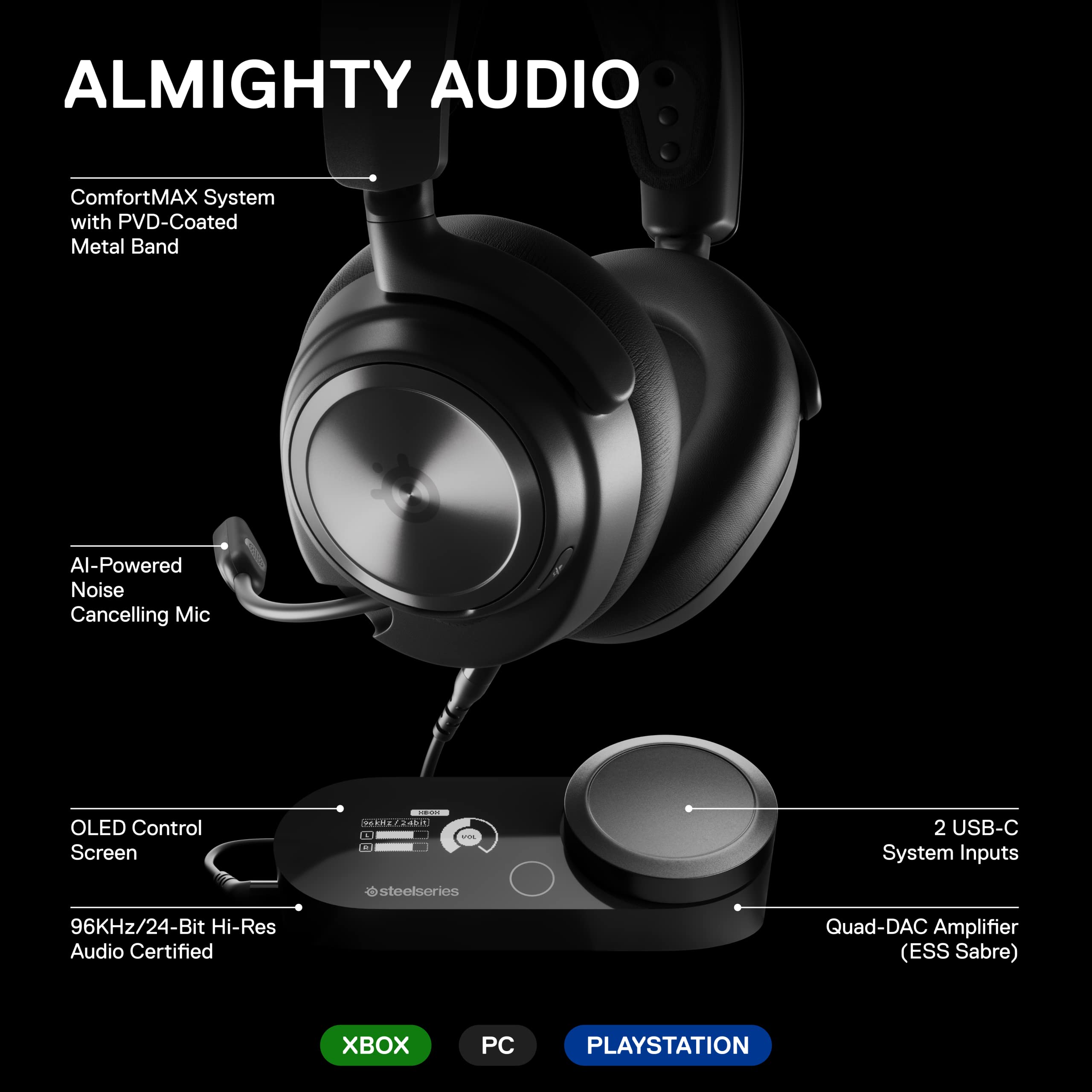 Amazon.co.jp: SteelSeries ゲーミングヘッドセット ヘッドホン Arctis