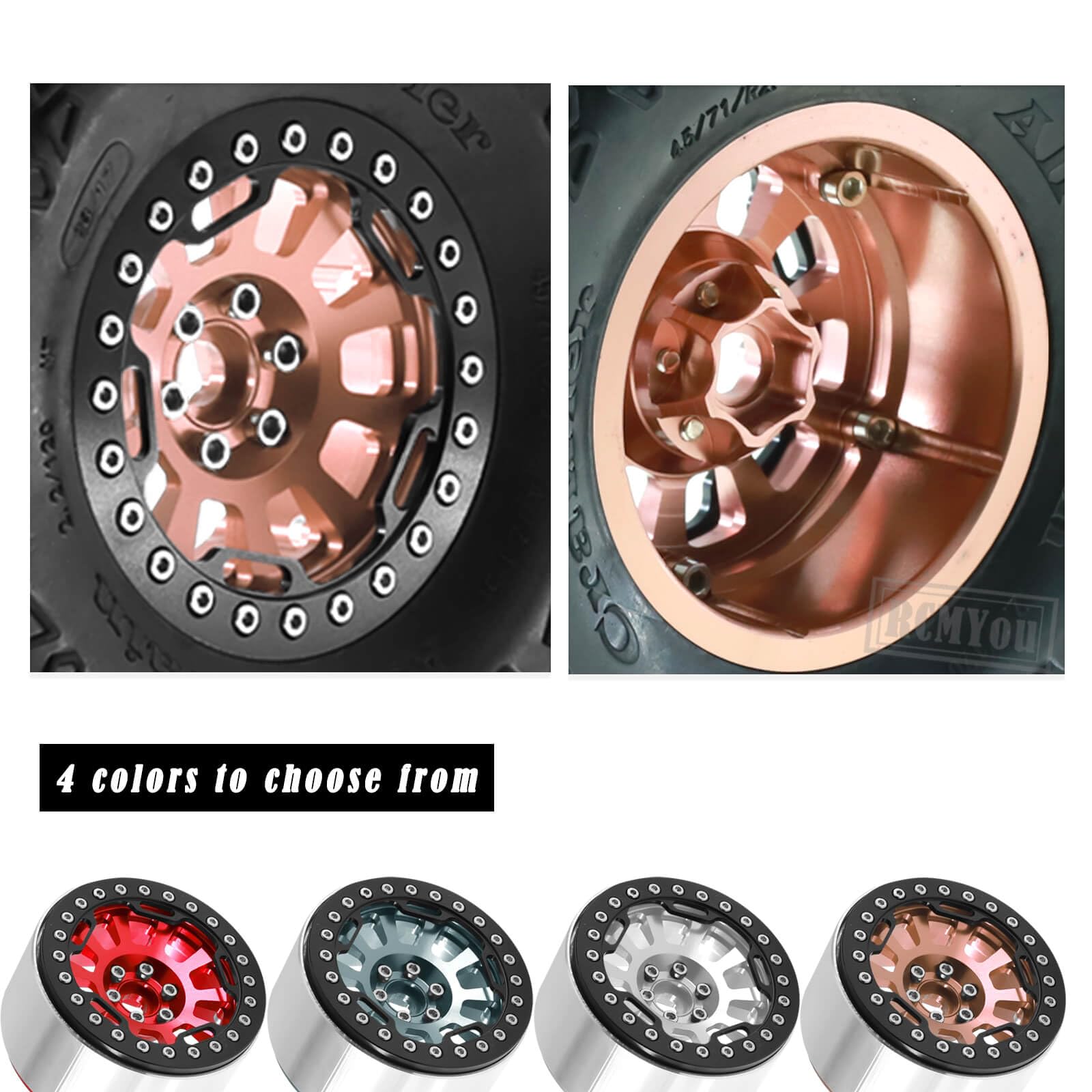 Amazon.com: RCMYou Rc 2.2 Inch Wheel Rims & Tires Wheels for 1/10