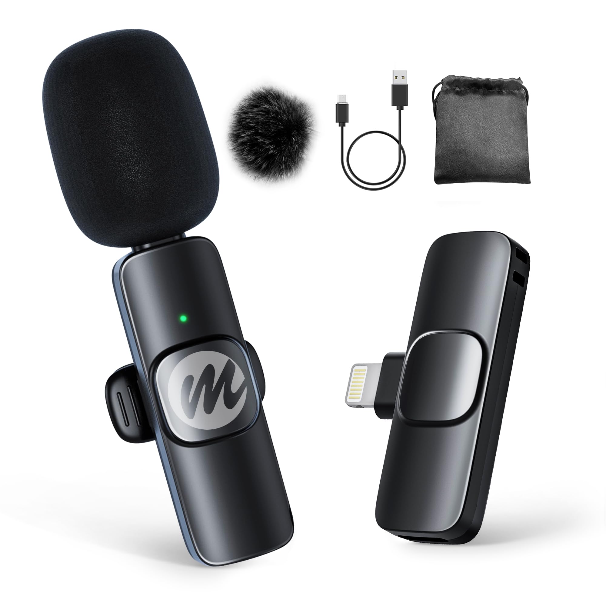 Amazon.com: Moman Wireless Lavalier Microphone for iPhone, Clip on