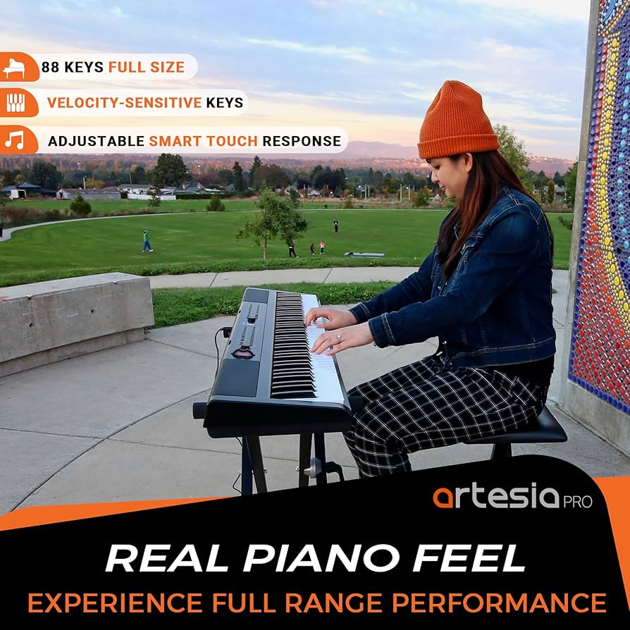 Amazon.com: Artesia PE-88 Arranger Keyboard Piano with Full Size