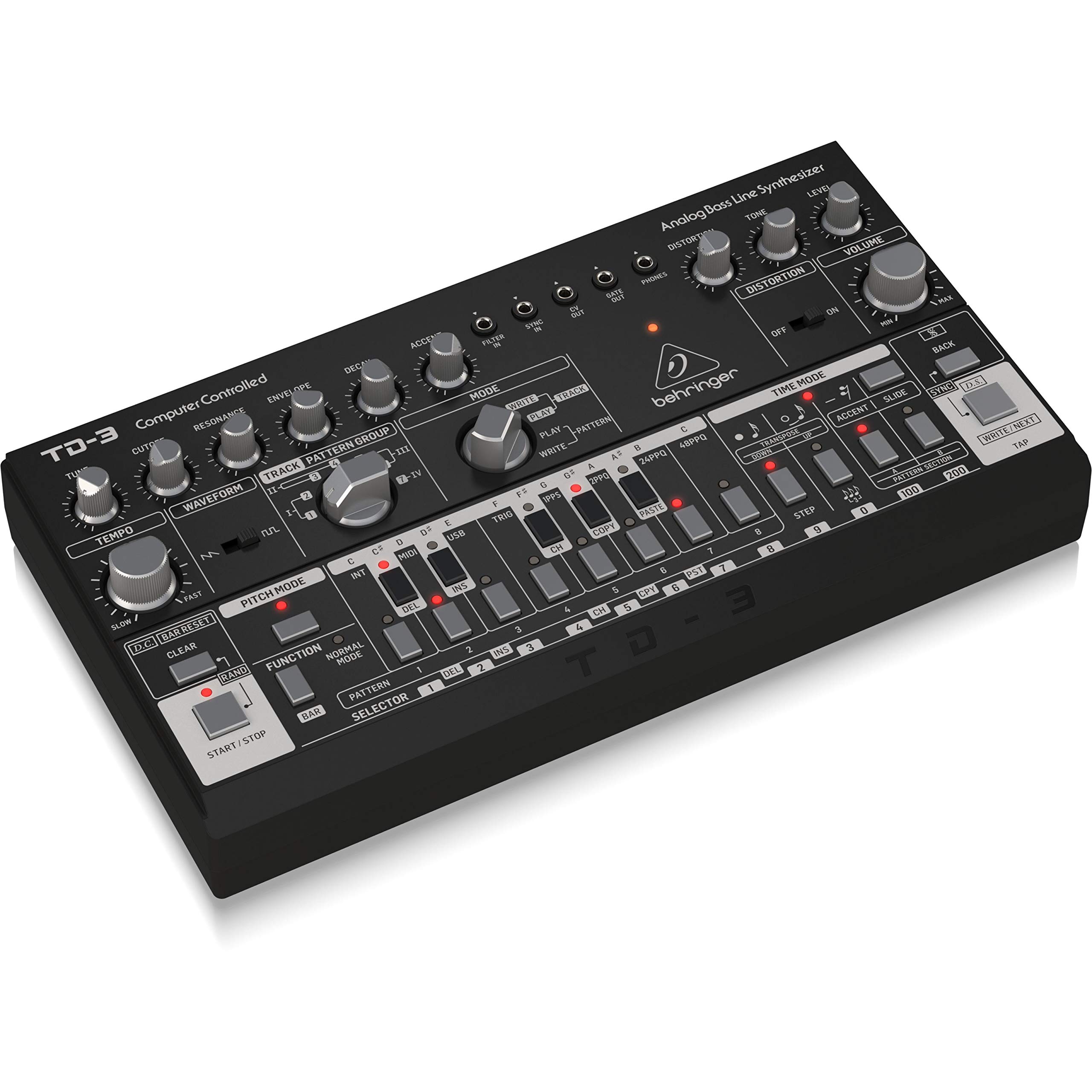 Amazon.com: Behringer TD-3-BK Analog Bass Line Synthesizer with