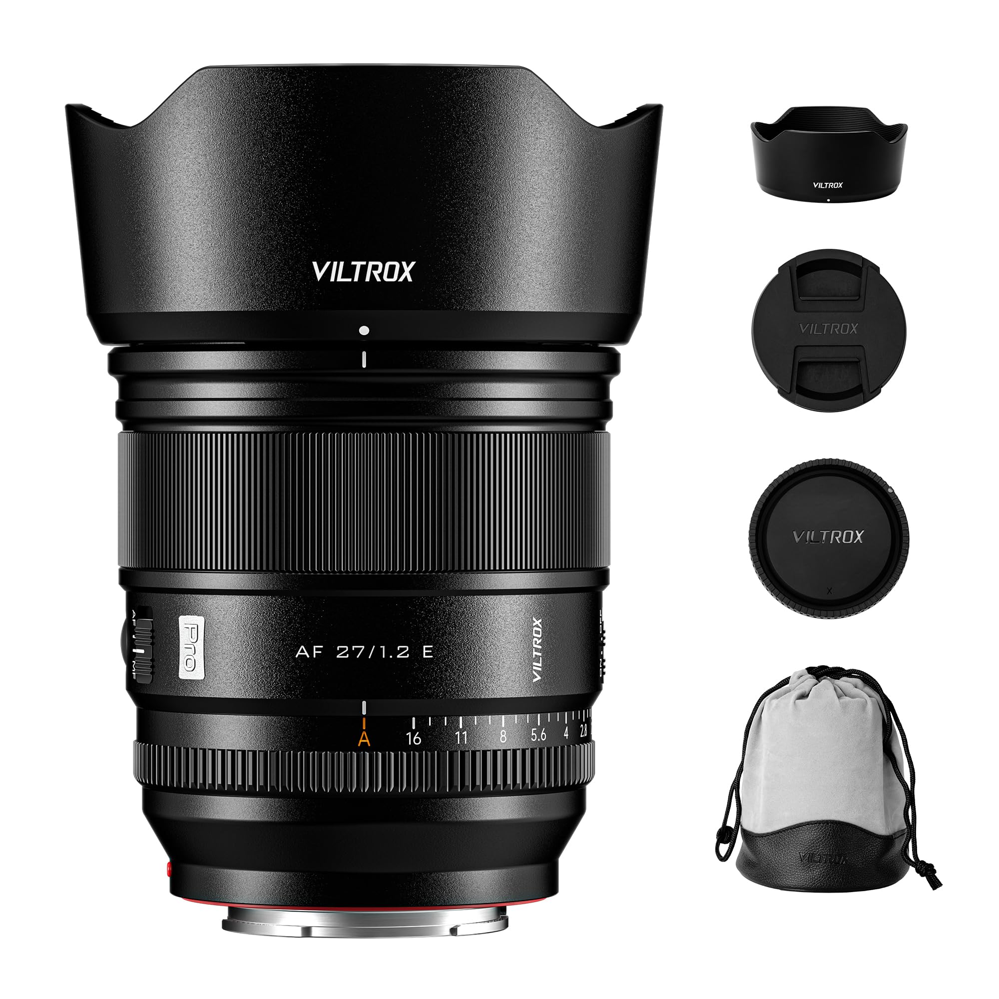 Amazon.com : VILTROX 27mm f/1.2 E Lens for Sony E Mount, AF PRO