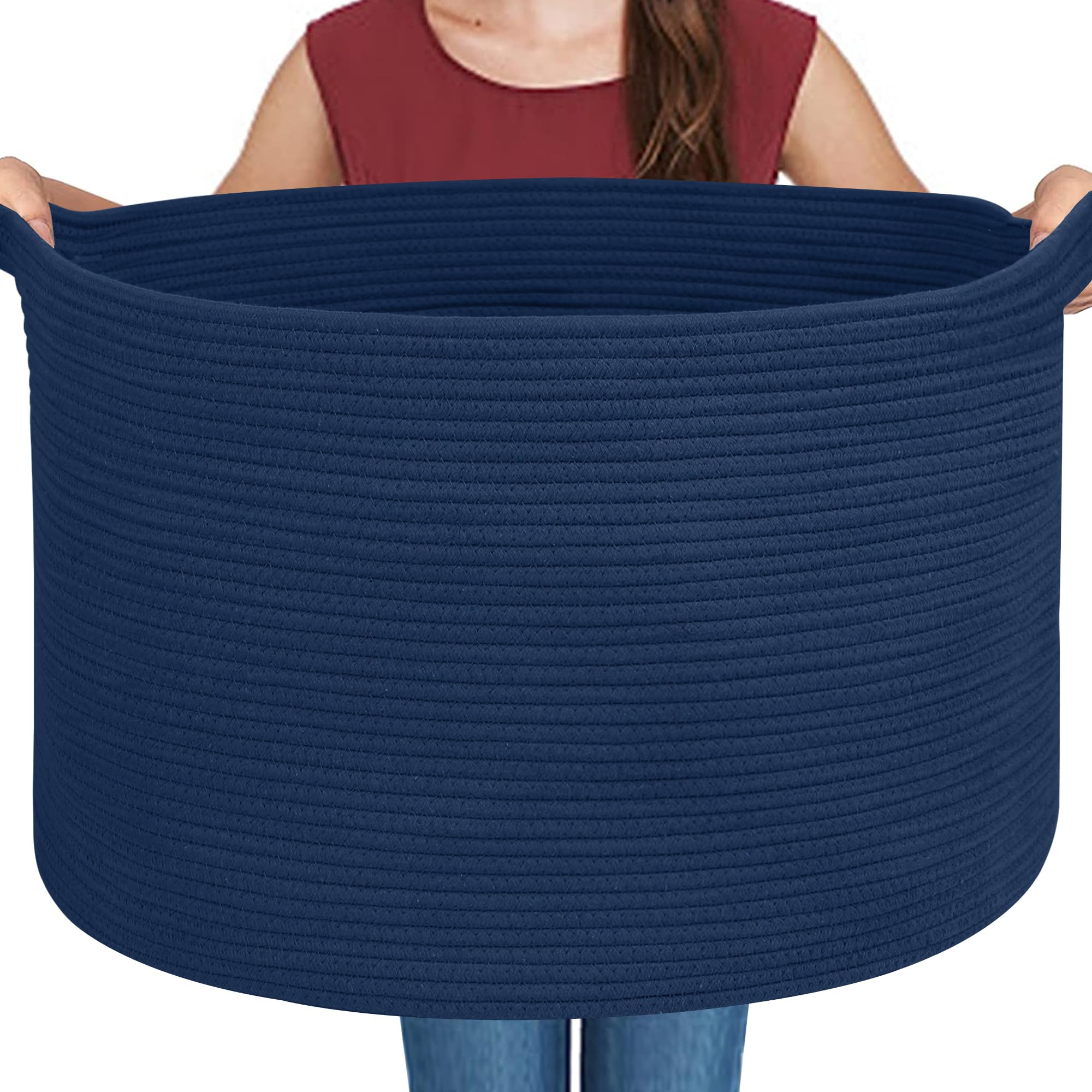 Amazon.com: MEGASKET Dark Blue Basket for Organizing, 22