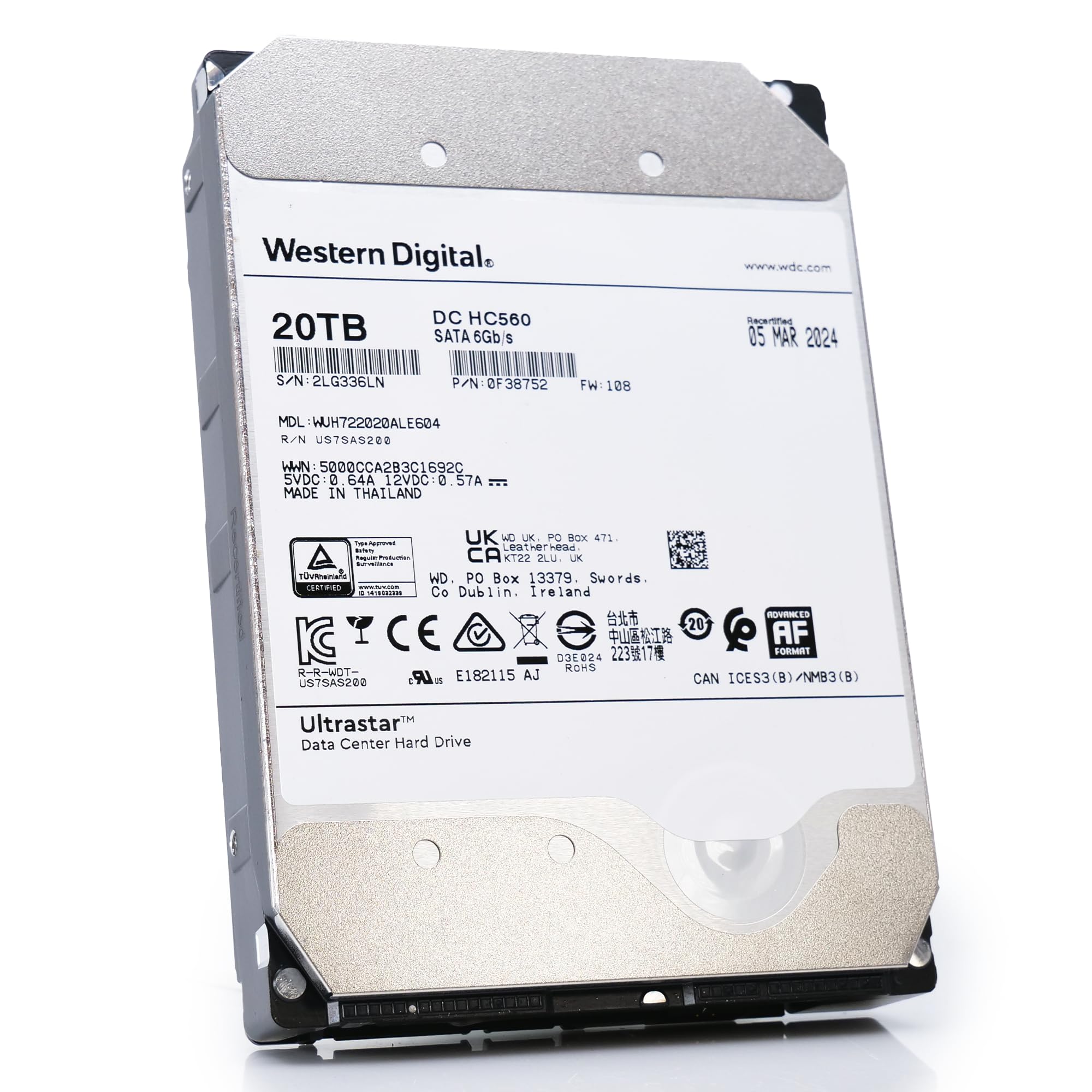 Amazon.com: Western Digital WD Ultrastar DC HC560 WUH722020ALE604