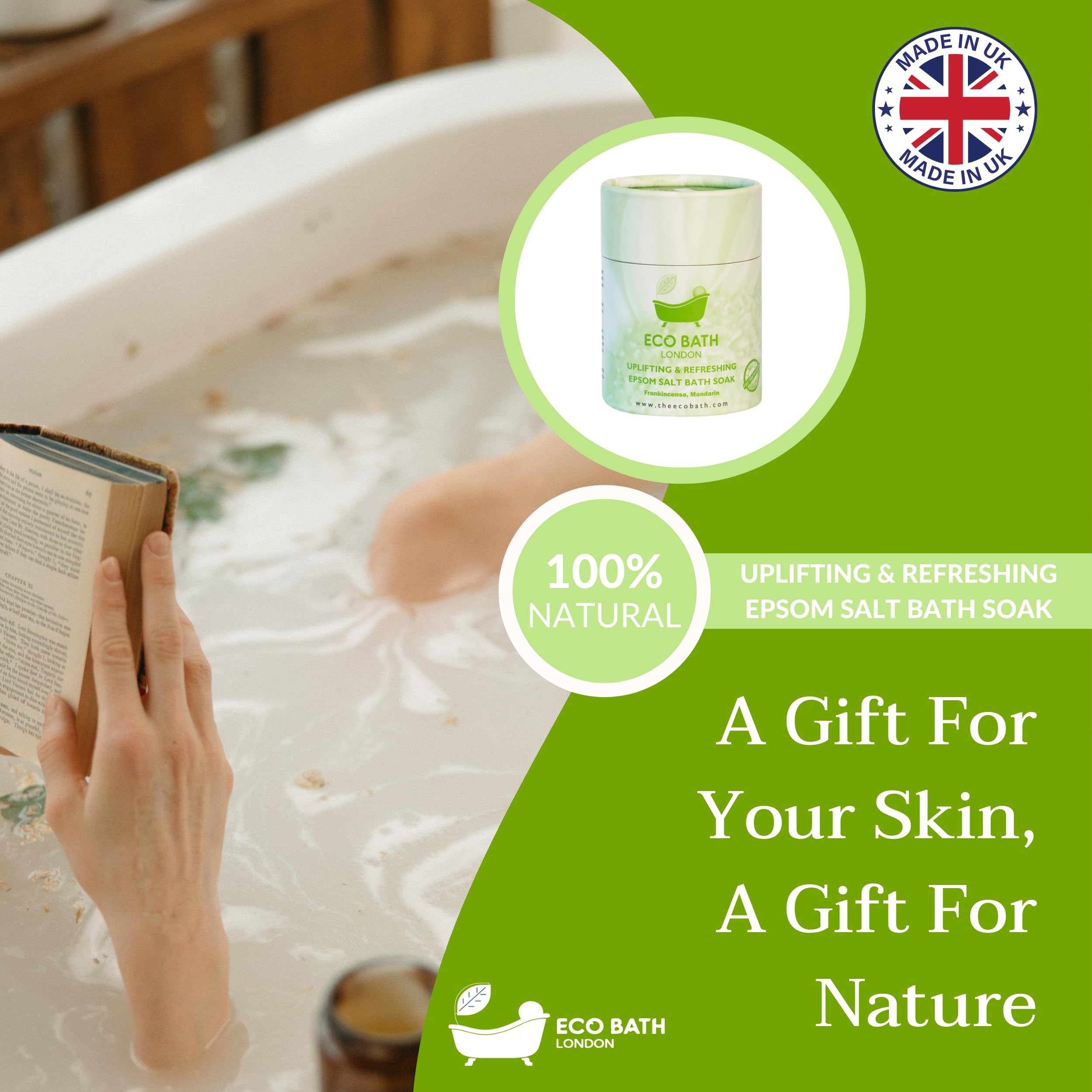 Amazon.com : Eco Bath London Uplifting and Refreshing Epsom Salt