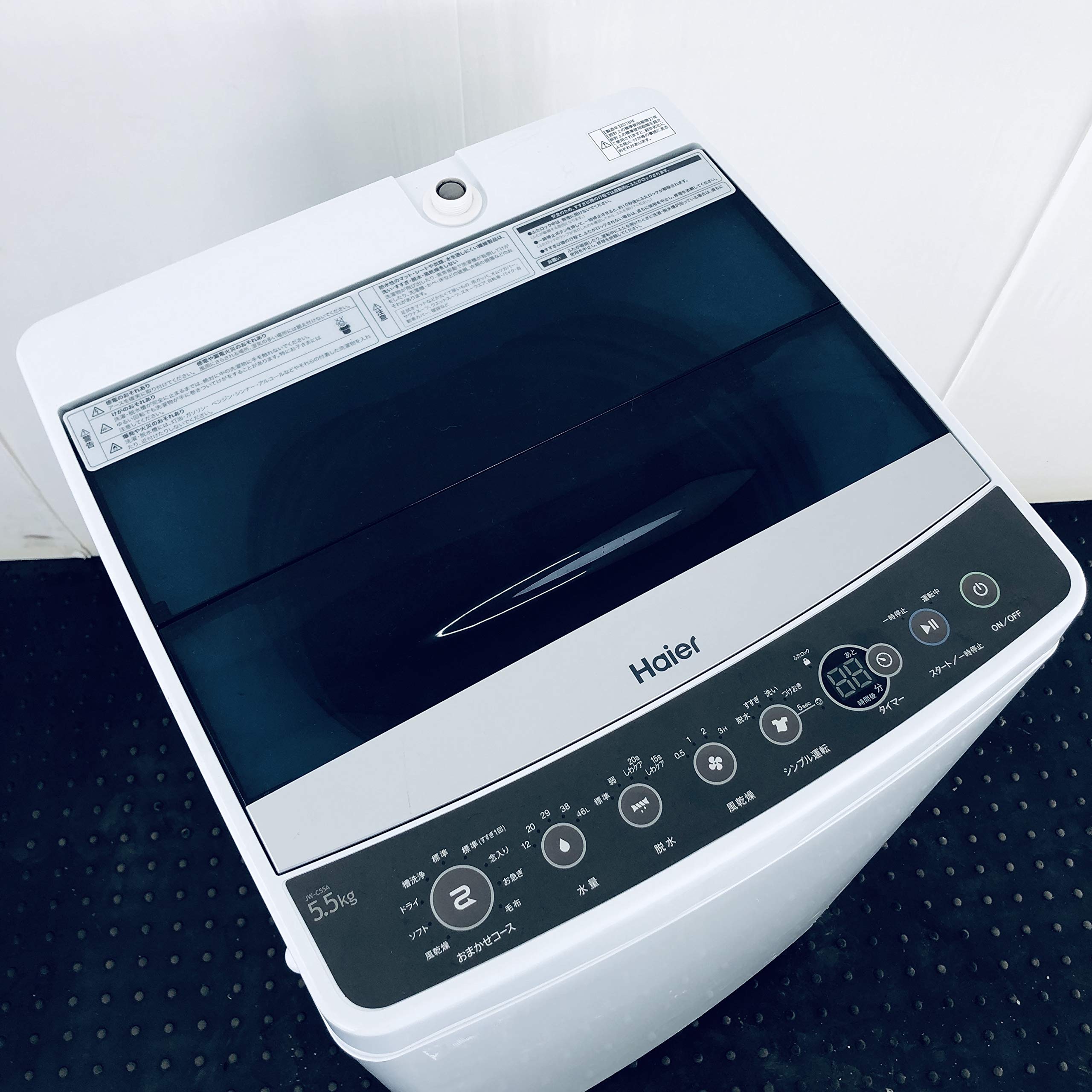 Amazon.co.jp: ハイアール 5.5kg 全自動洗濯機 ブラックHaier JW-C55A