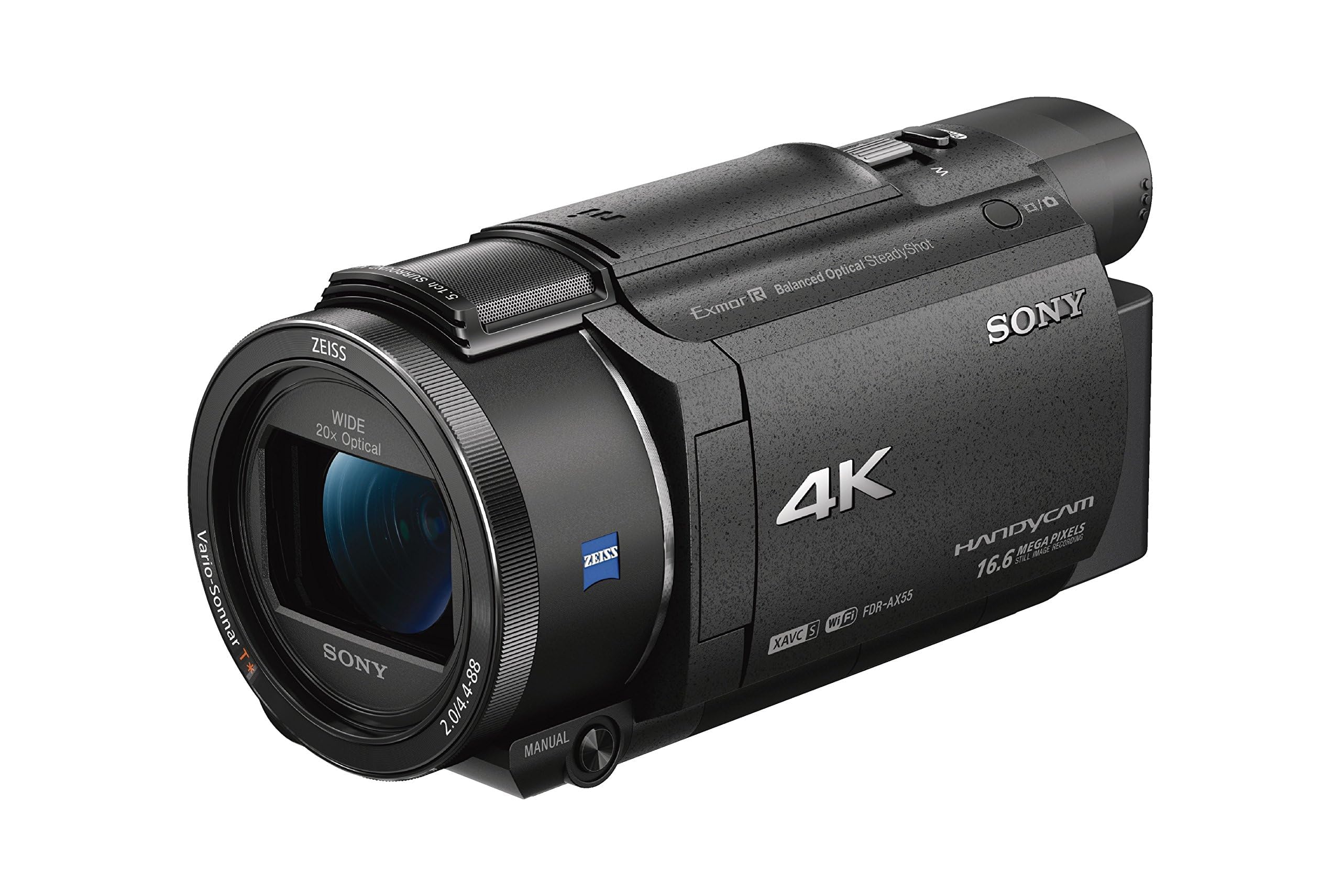 Amazon.co.jp: SONY ビデオカメラ FDR-AX55 4K 64GB 光学20倍 ブラック