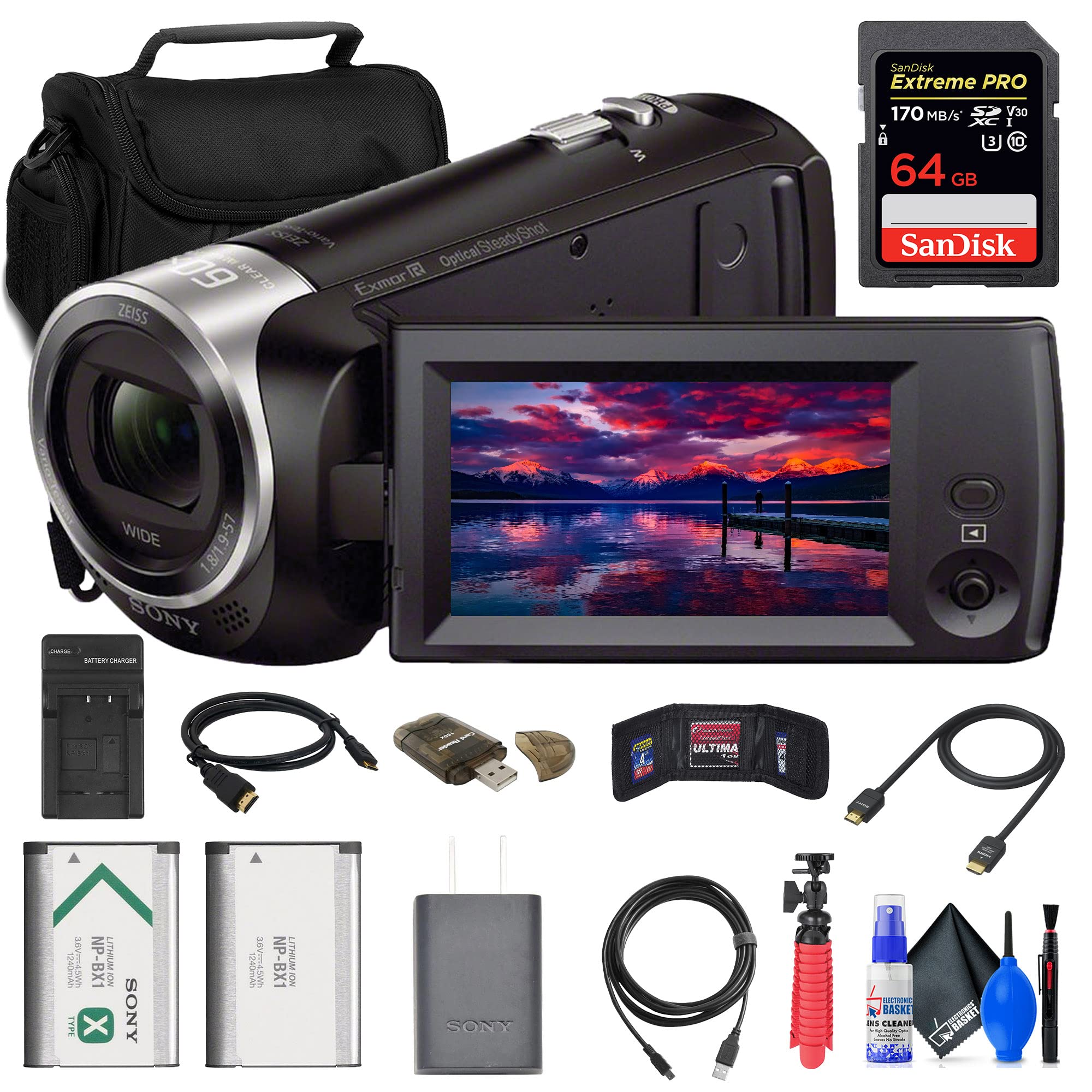 Amazon | ソニー HDR-CX405 HD ハンディカム (HDRCX405/B) + 64GB