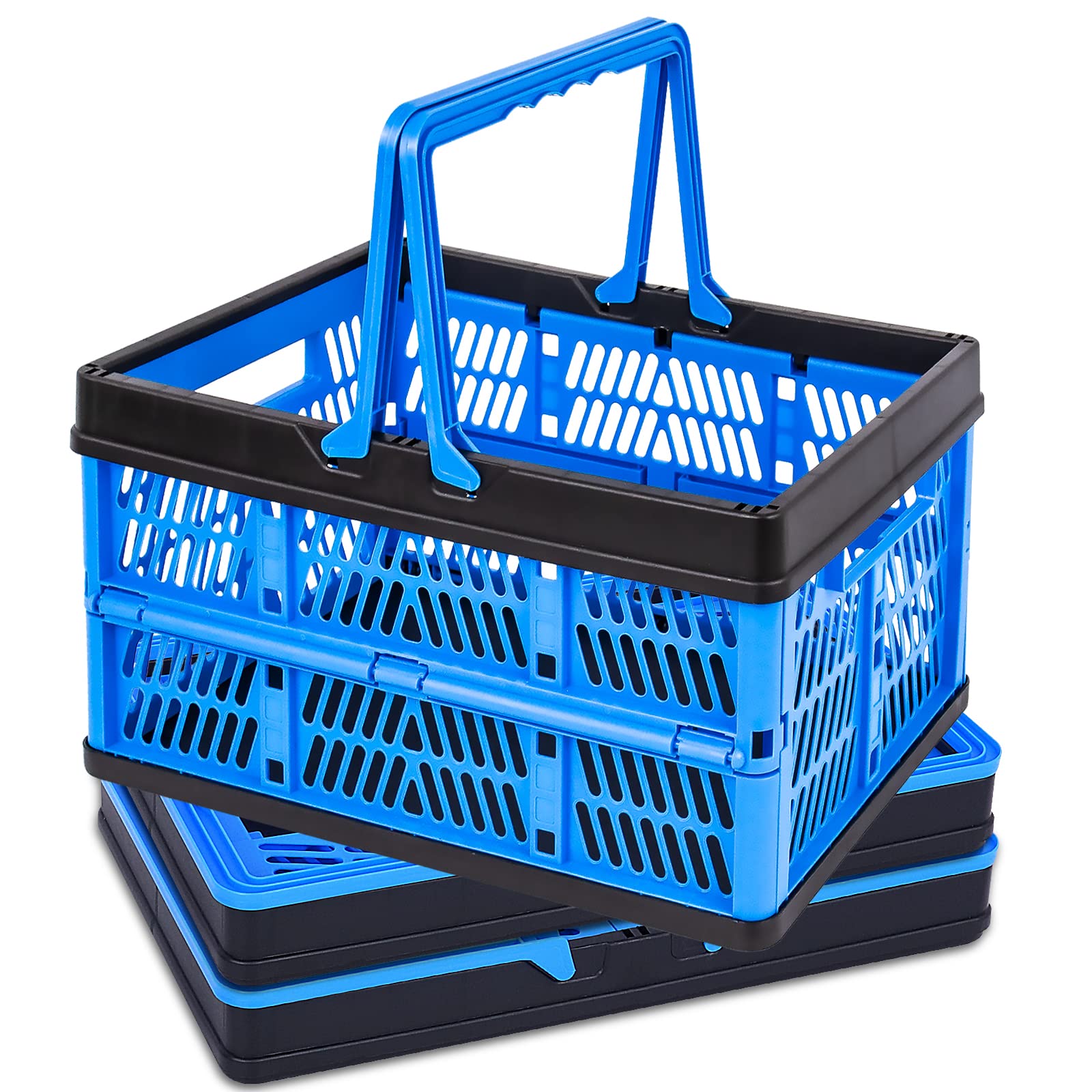 Amazon.com: 3 Packs 20L Collapsible Plastic Shopping Basket with