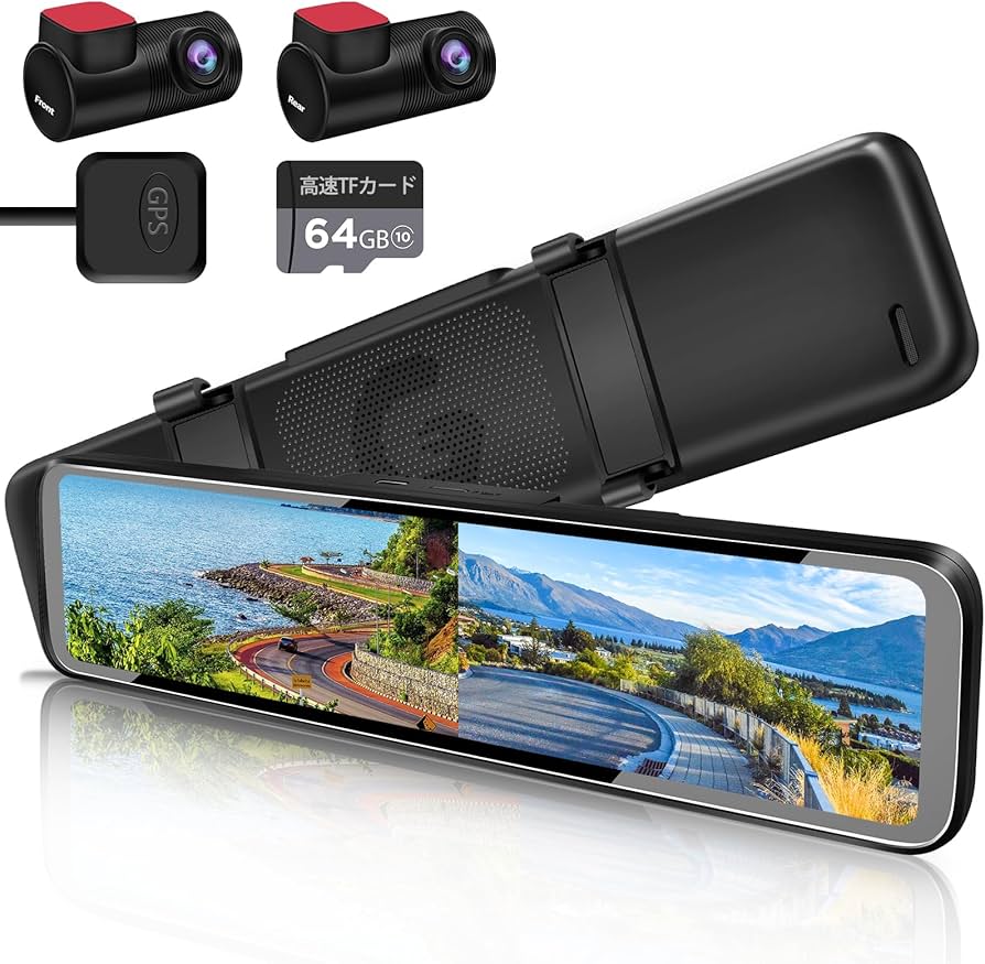 Amazon | PORMIDO 新登場ドライブレコーダー ミラー型 前後カメラ 12