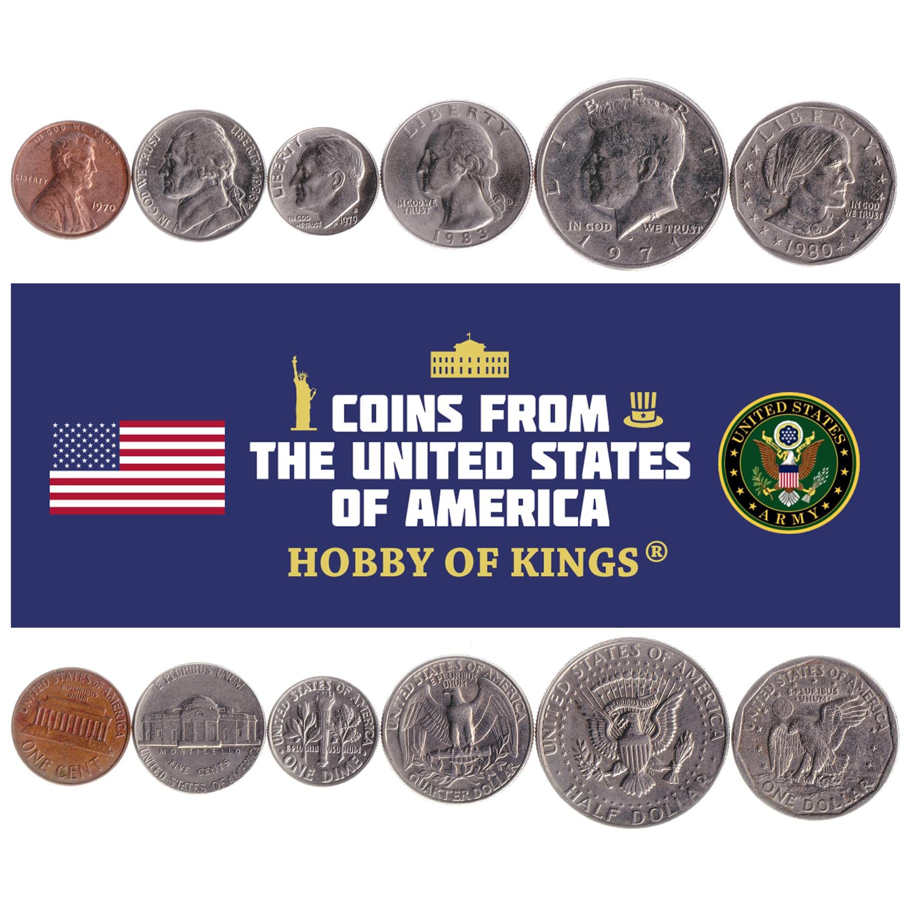 Amazon.co.jp: アメリカ合衆国からの硬貨6枚 | アメリカのコインセット