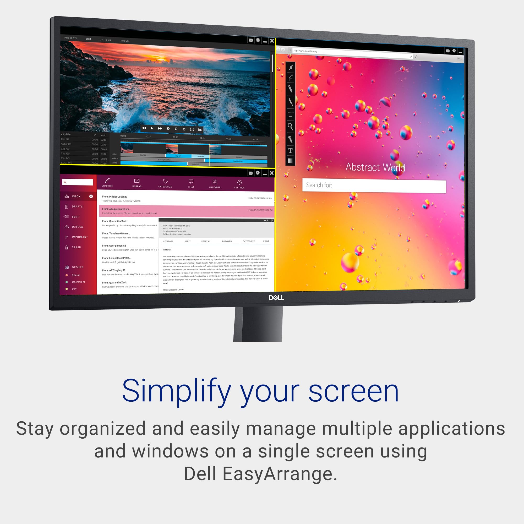 Dell SE2722H Monitor - 27-inch Full HD (1920 x 1080) 60Hz 8ms