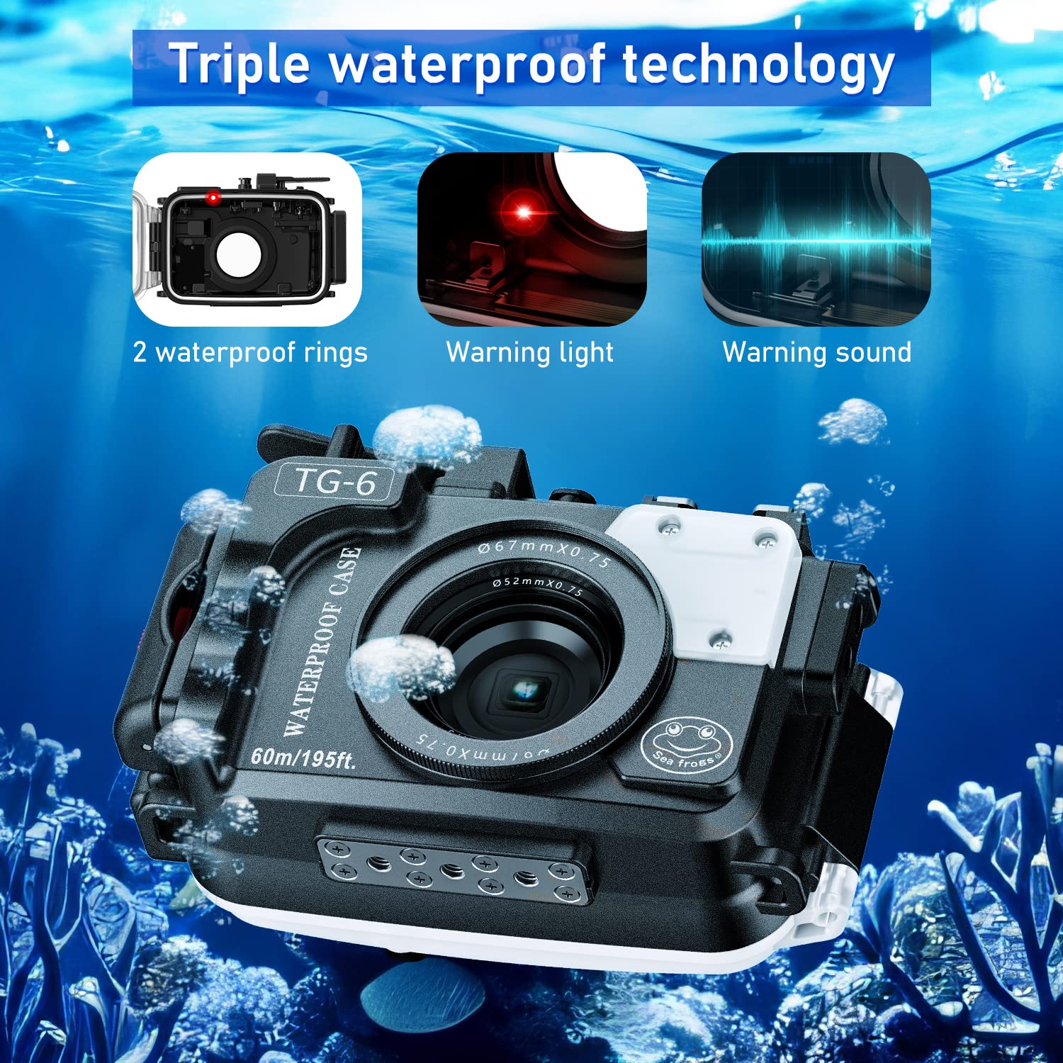 Amazon | Seafrogs 水中カメラハウジング オリンパス TG-6用