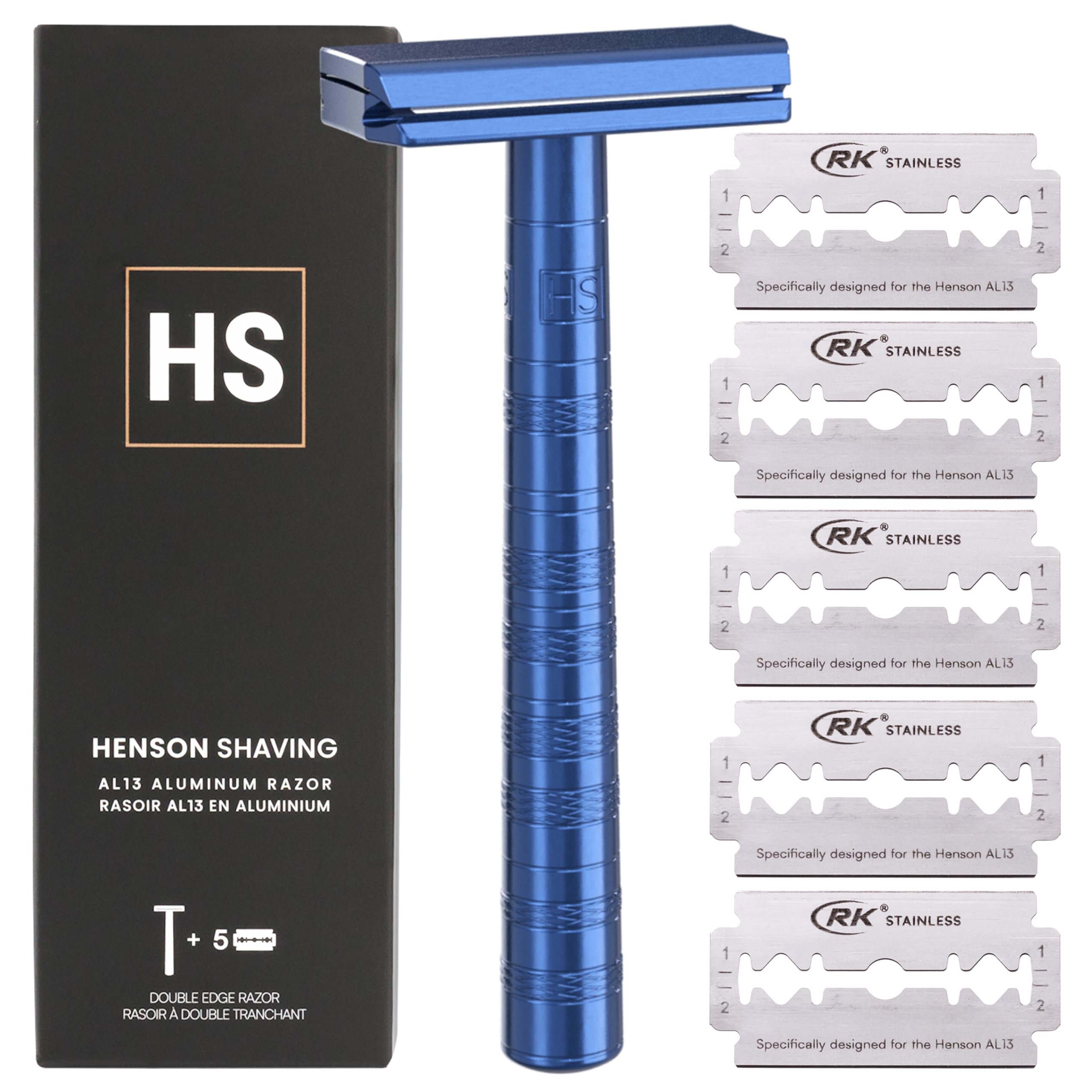 Amazon.com: Henson Shaving Razor - Steel Blue Double Edge Safety