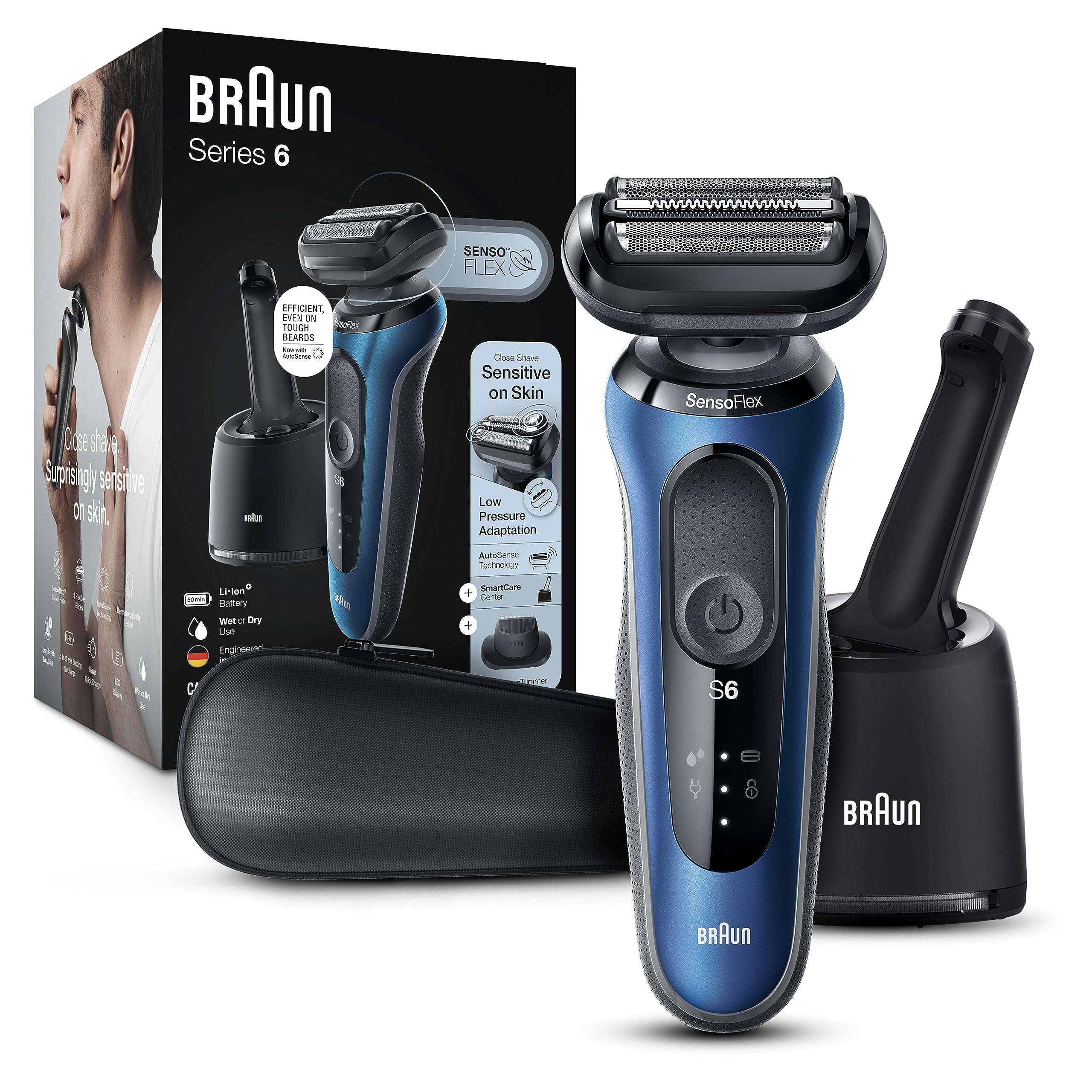 Braun Electric Razor for Men, Series 6 6072cc SensoFlex Electric