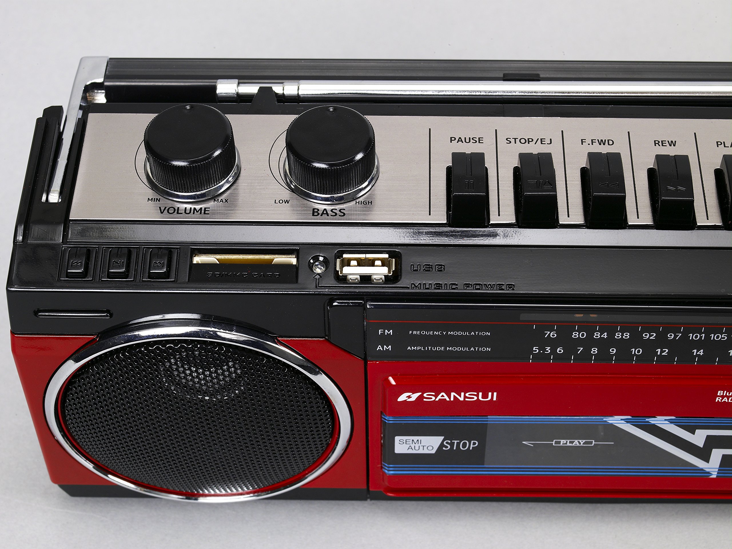 Amazon.co.jp: SANSUI Bluetooth搭載ラジカセ【USB/SDカードMP3再生