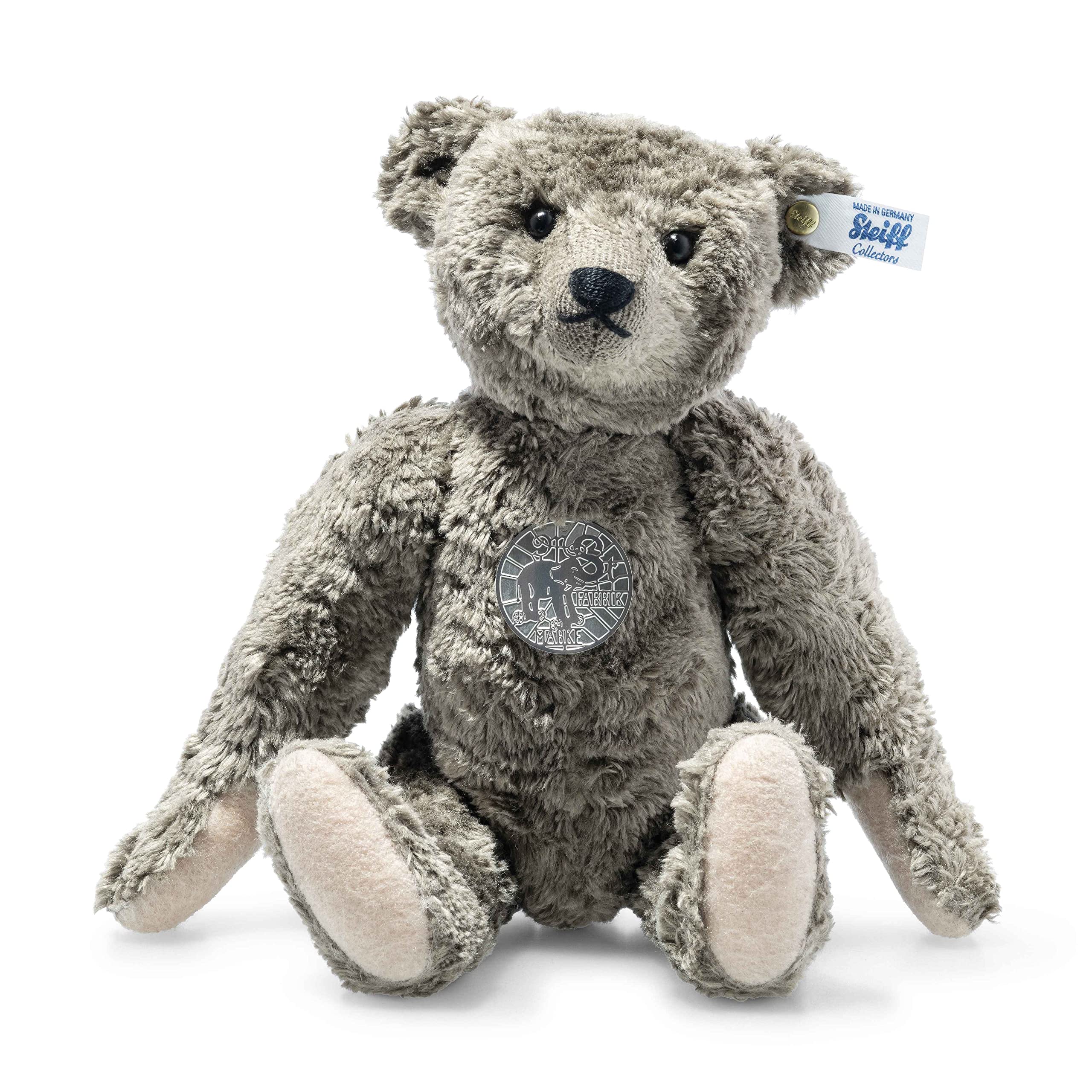 Amazon.com: Steiff Richard Teddy Bear, Frost Grey, Teddies for