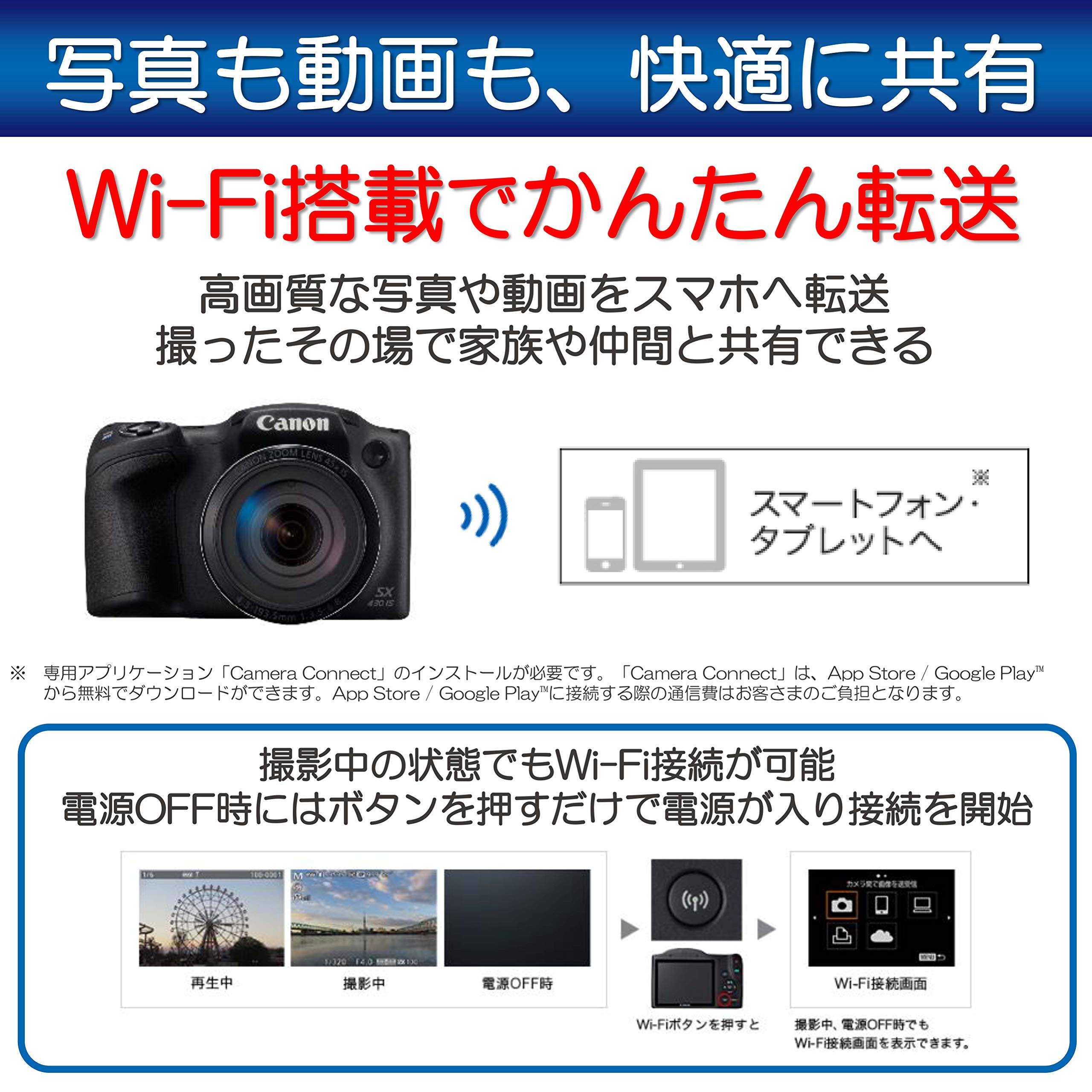 Amazon | キヤノン コンパクトデジタルカメラ PowerShot SX430 IS 光学