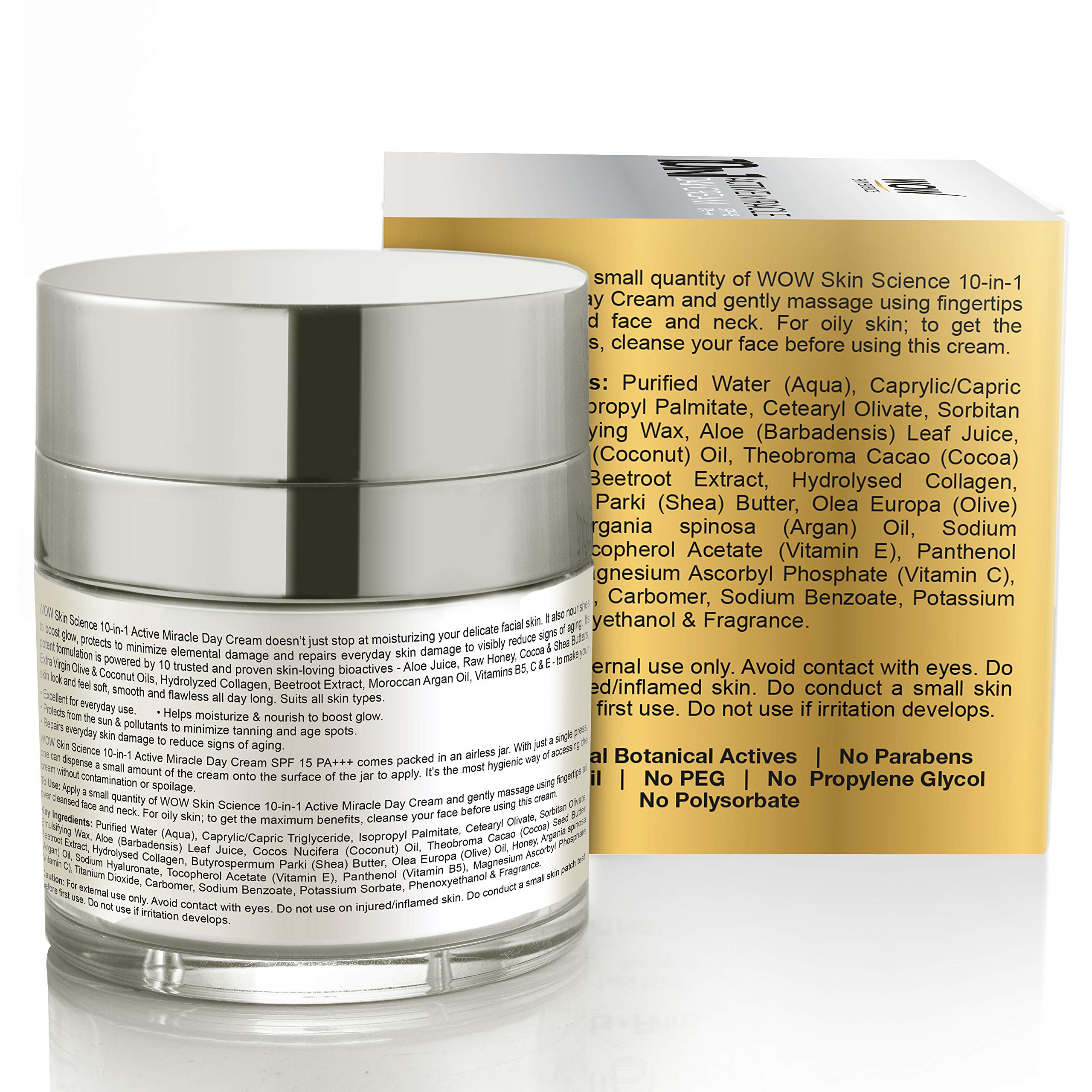Amazon.com: WOW 10 in 1 Active Miracle Day Cream with SPF 15 PA++