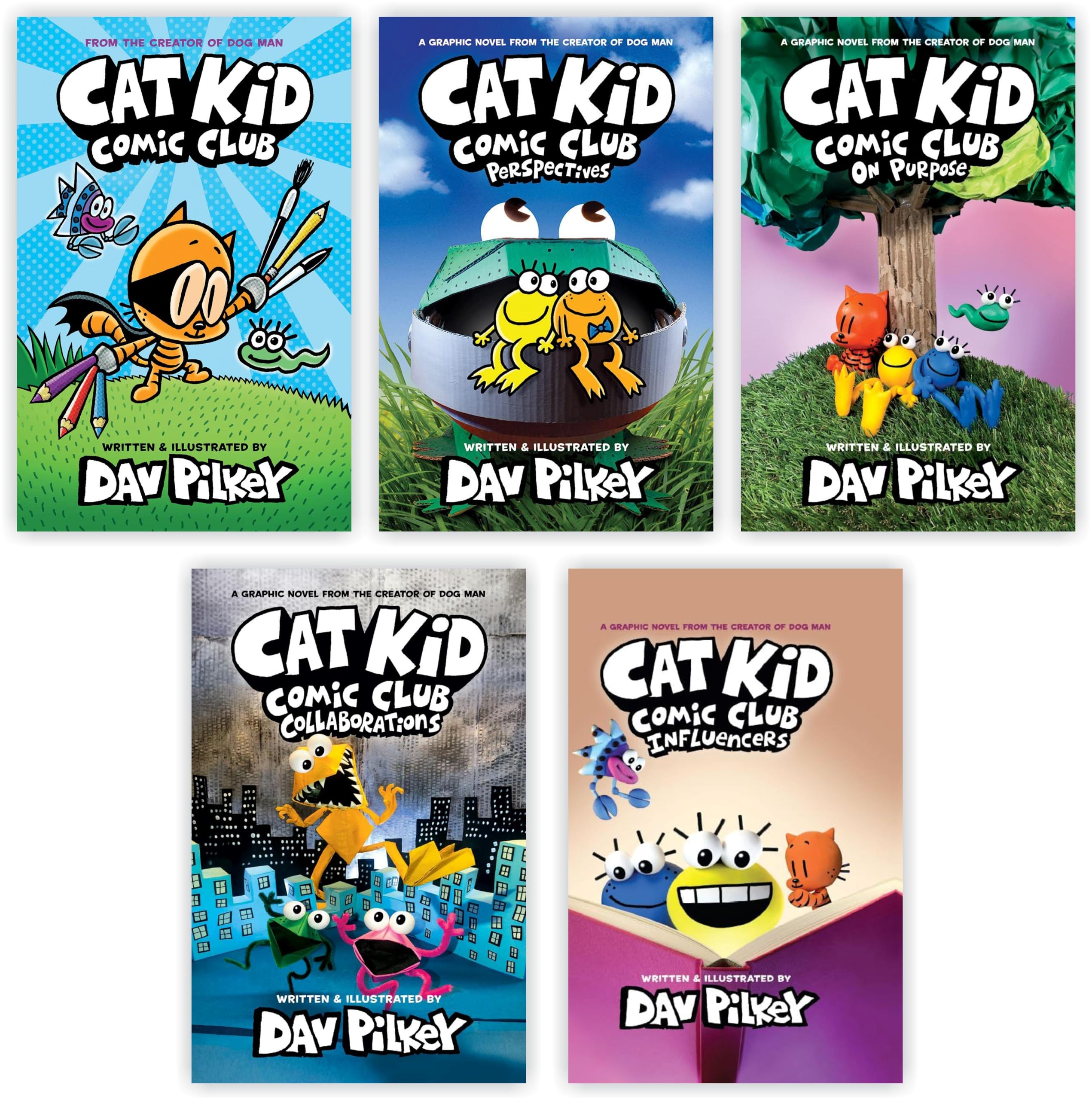 The Cat Kid Comic Club Collection A Graphic Novel #1-5 Book Set