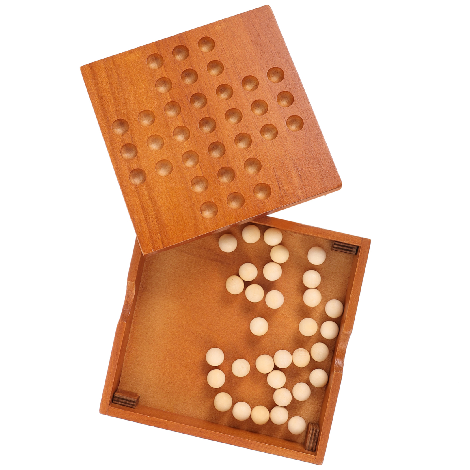 Amazon.co.jp: STOBOK ペグソリティア 木製 ボードゲーム 14cm 孔明