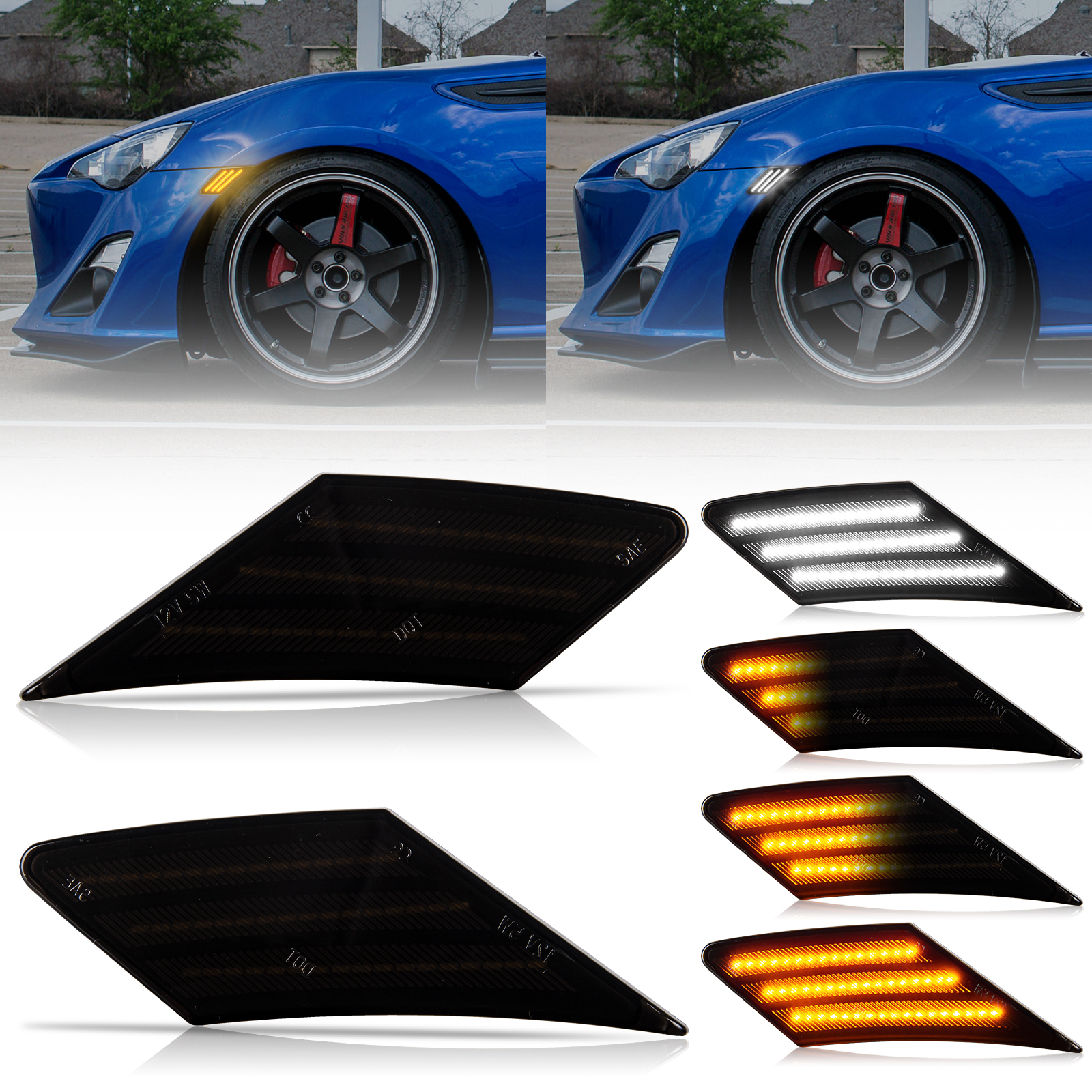 Amazon | POPMOTORZトヨタ 86 ZN6 スバル BRZ ZC6 LED サイドマーカー