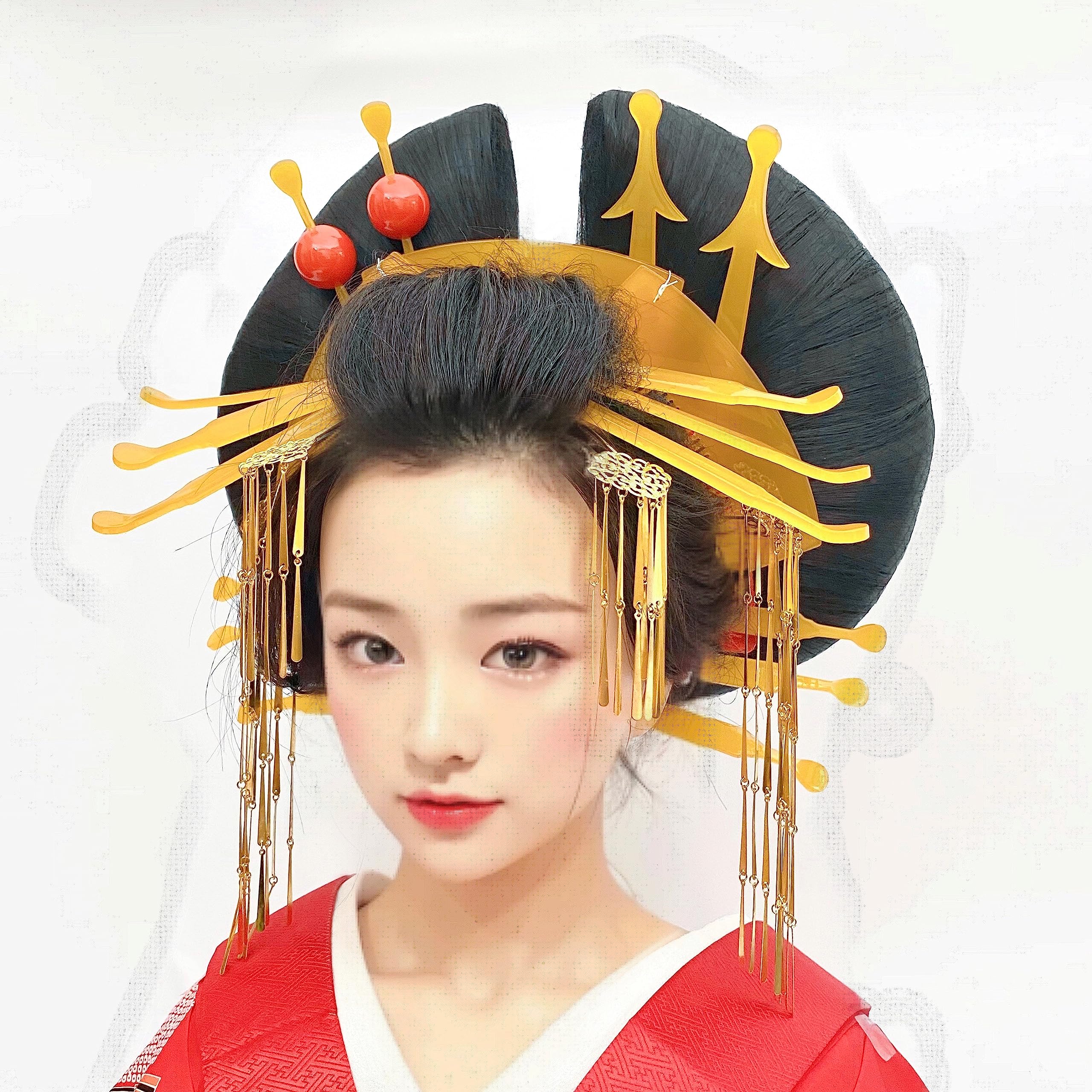Amazon.co.jp: 花魁 髷 (ウィッグ) おいらん 髪飾り ヘアアクセサリー