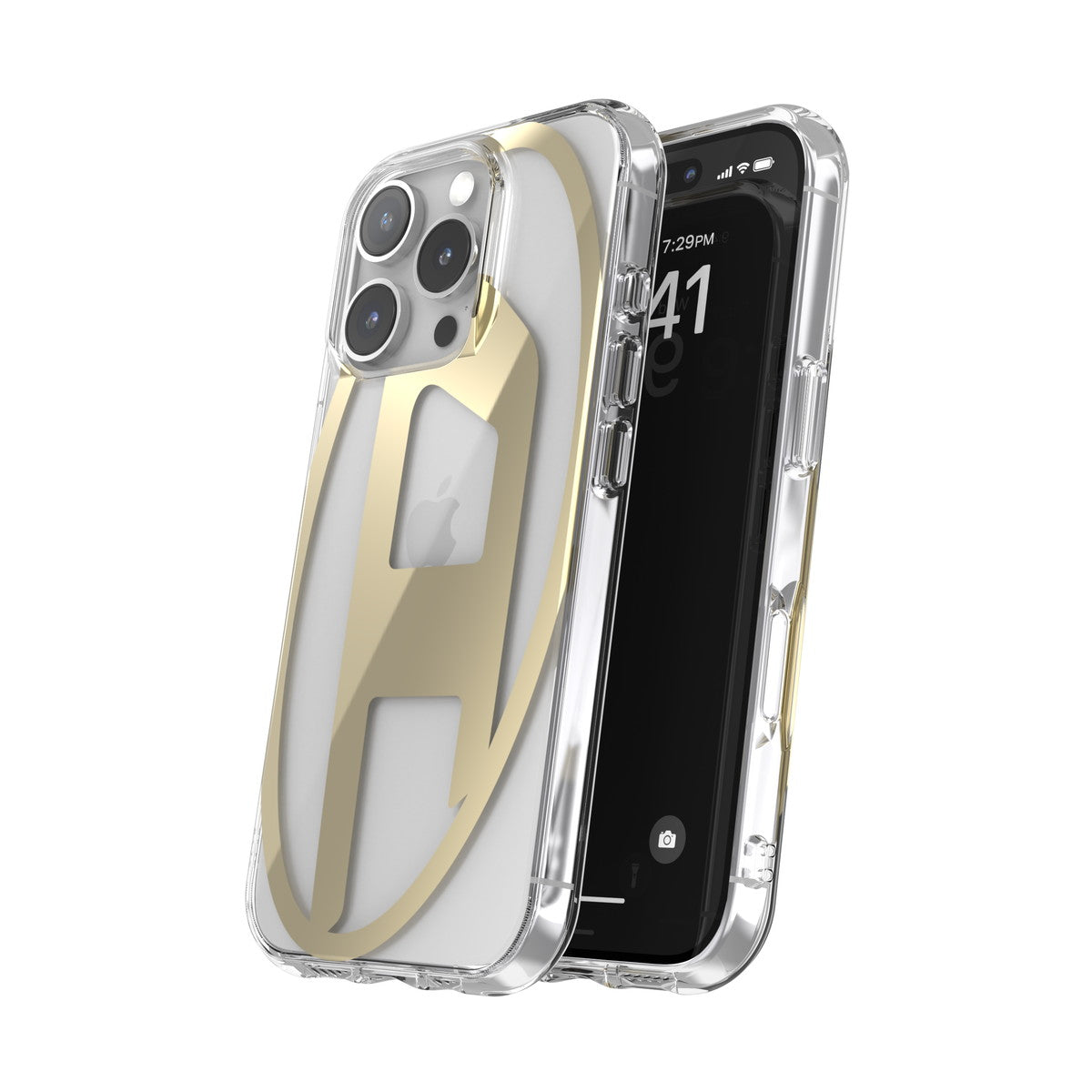 iPhone 16 Proケース Oval D Mirror Clear クリア/ゴールド