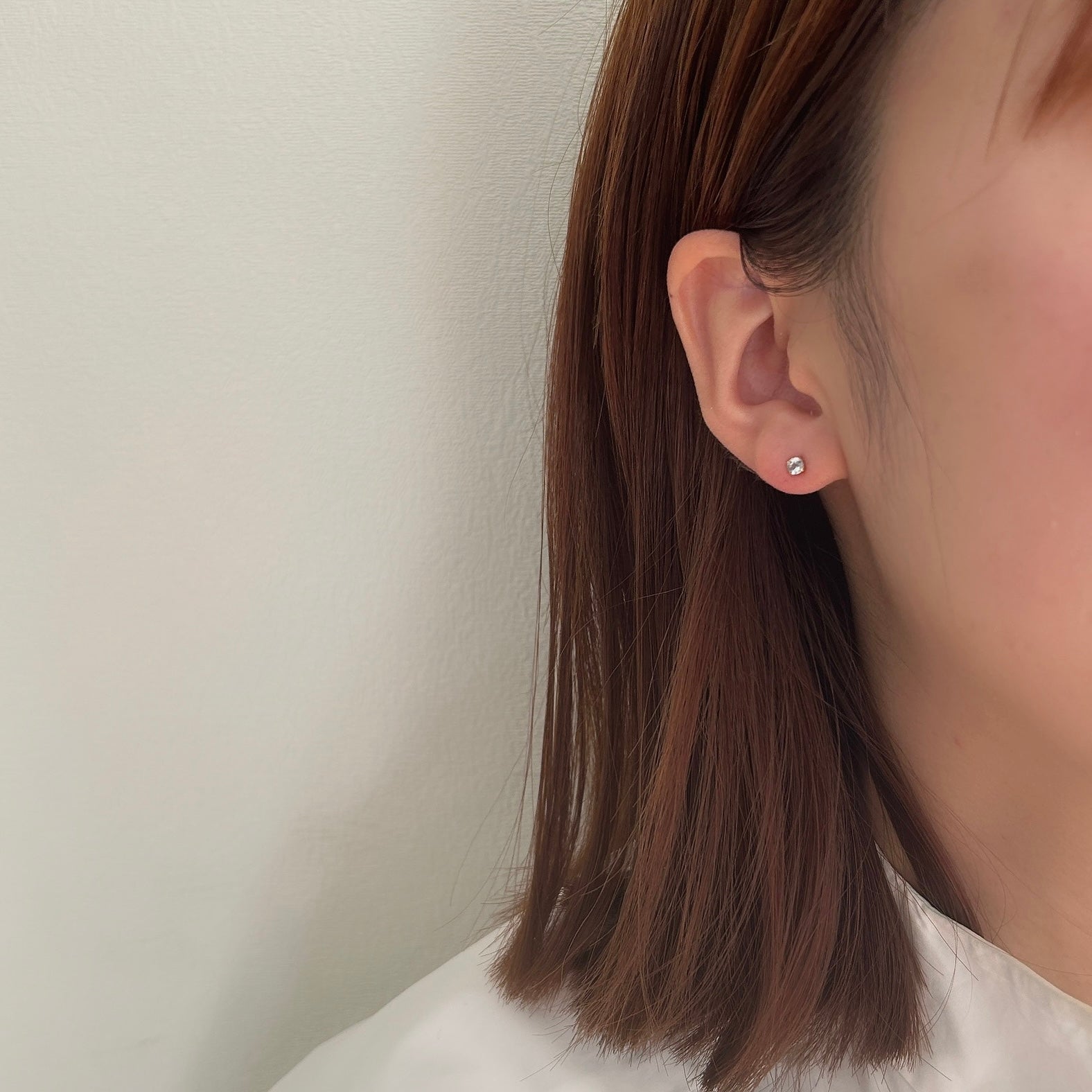 K18アクアマリンピアス