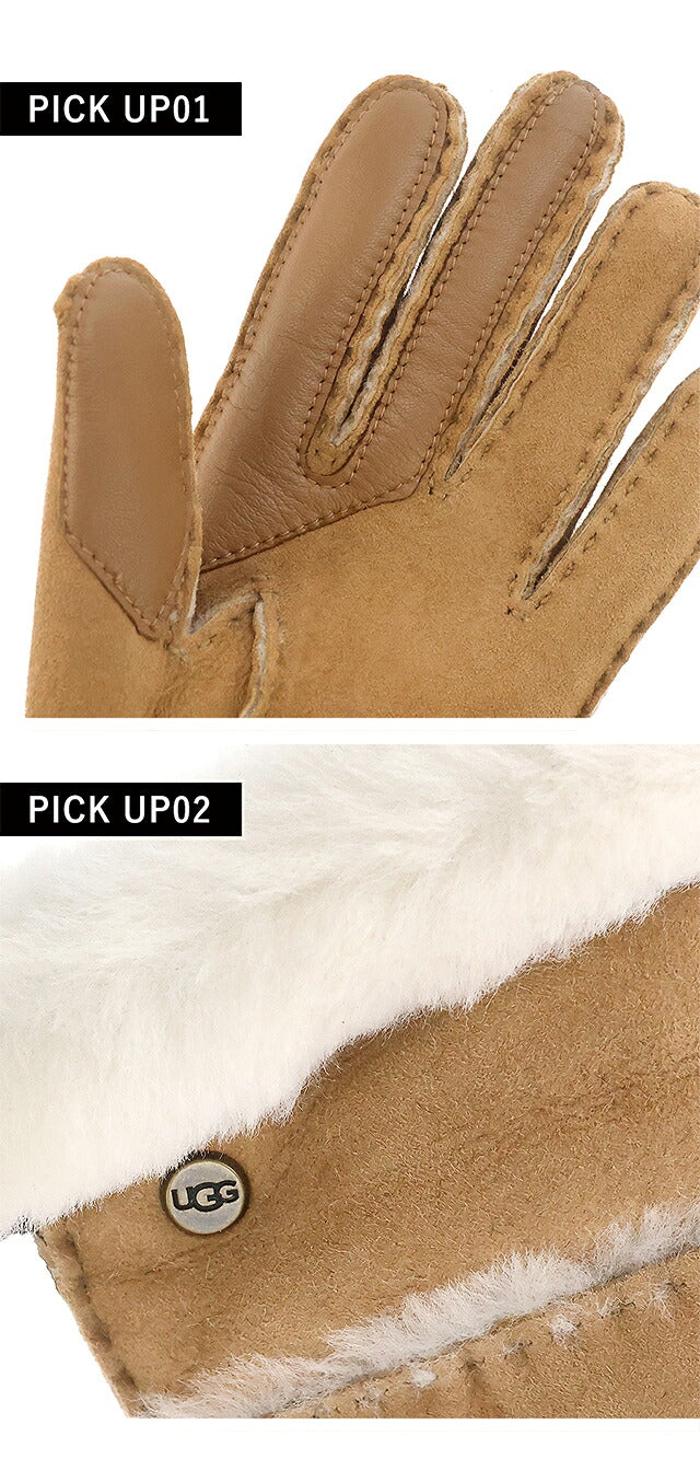 アグ 手袋 レディース ブランド UGG SHEEPSKIN SEAMED GLOVE 17371