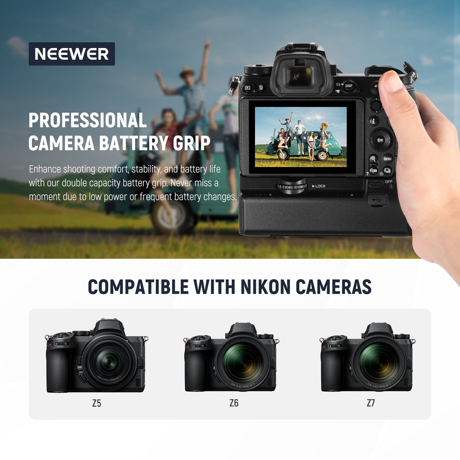 NEEWER 垂直バッテリーグリップ Z7 Z6 Z5用 – NEEWER.JP
