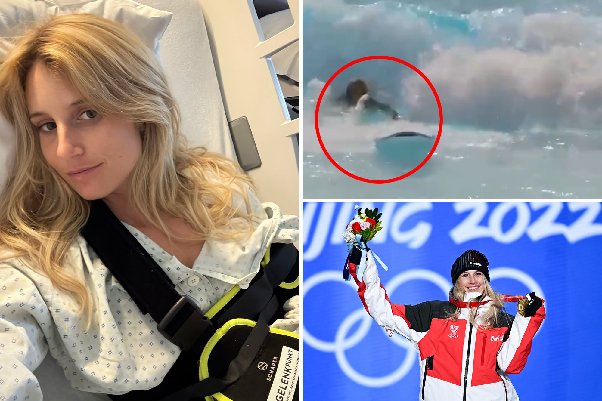 Olympic snowboarder Anna Gasser injured in 'freak accident'