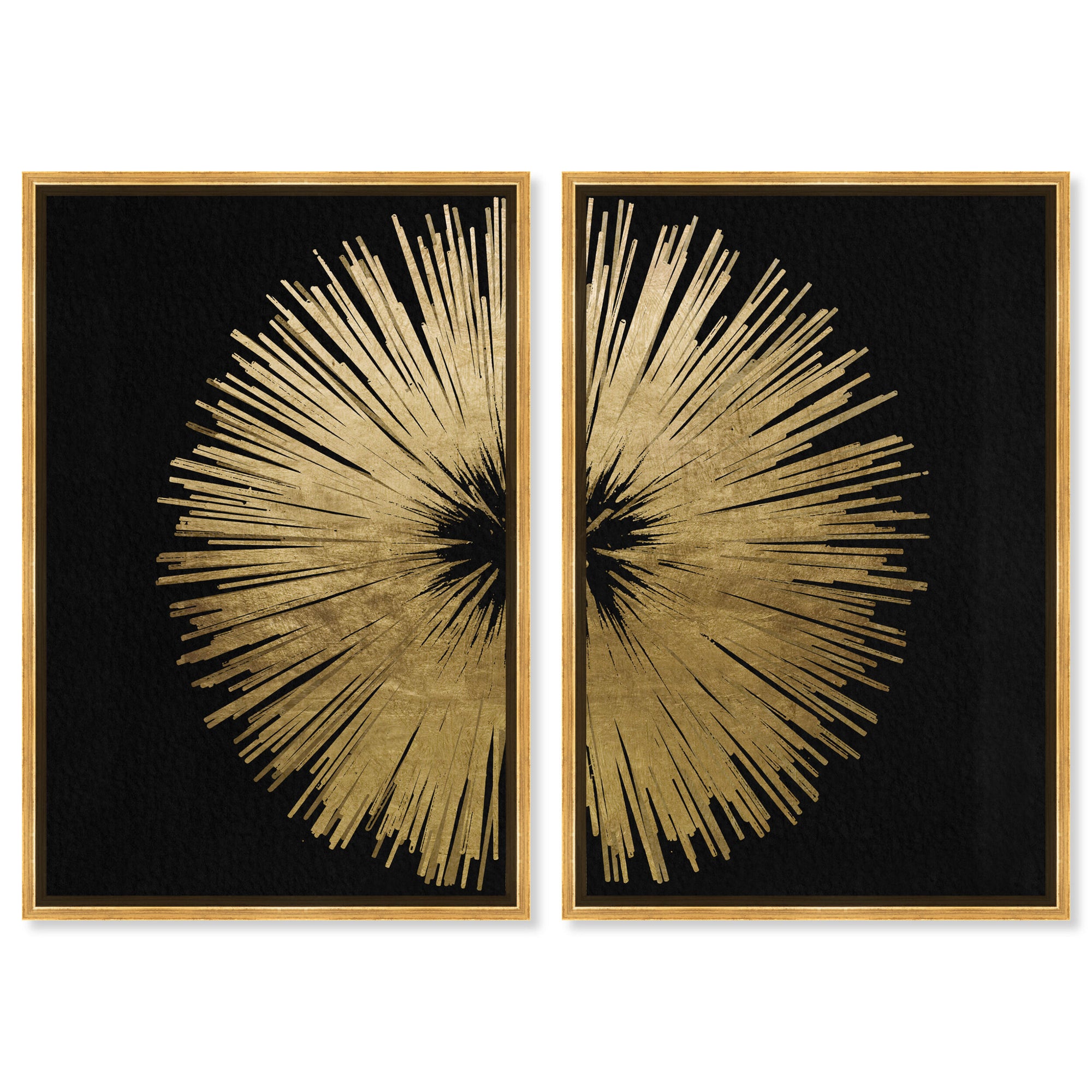 Sunburst Golden Night DIPTYCH | Wall Art by The Oliver Gal
