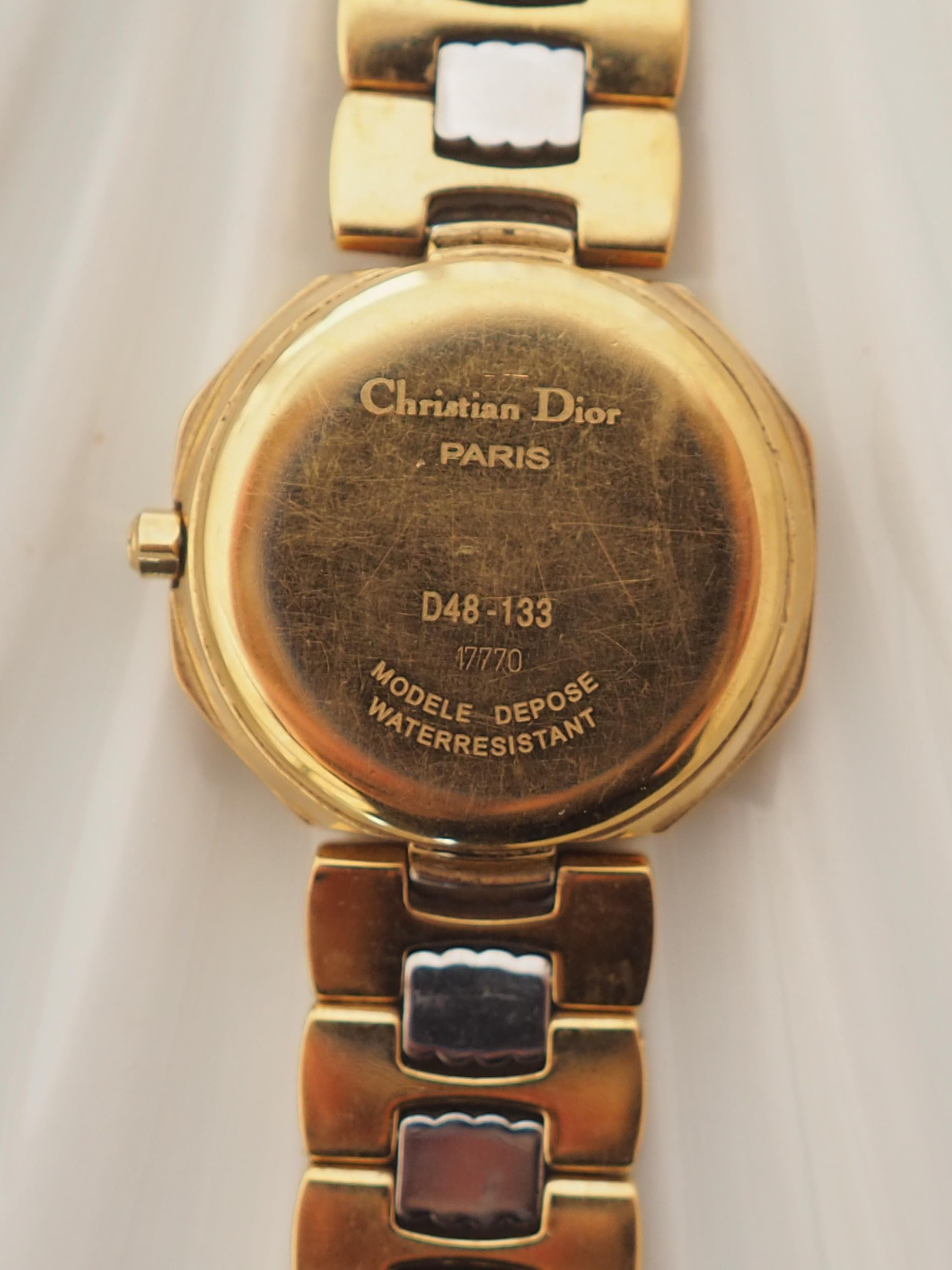 Christian Dior ディオール オクタゴン ウォッチ 腕時計 シルバー