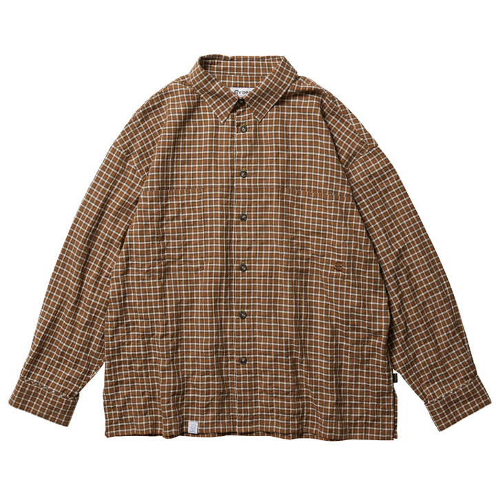 Evisen WAFFLE MOHAIR CREWNECK Brown x Beige - PAGER TOKYO : PAGER
