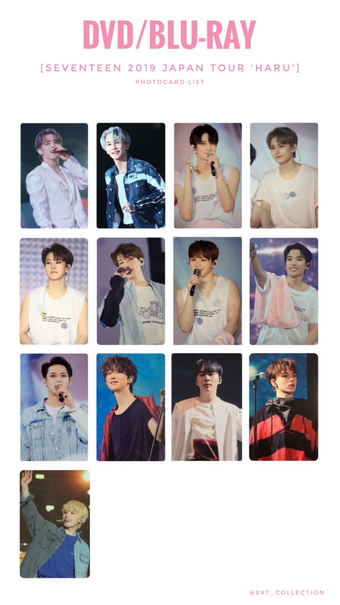 Seventeen 2019 Japan Tour 'HARU' DVD&Blu-Ray Photocard List